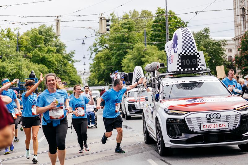 Participants seen during the Wings for Life World Run in Vienna, Austria on May 04, 2025