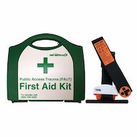 Public access trauma kit with tourniquet