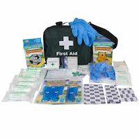 School first aid kit with supplies
