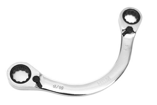 URREA Box-End Hindernisschlüssel-Set – 3-teilig (7/16-3/4 Zoll), Halbmond-Form, Mit Aufbewahrungstasche