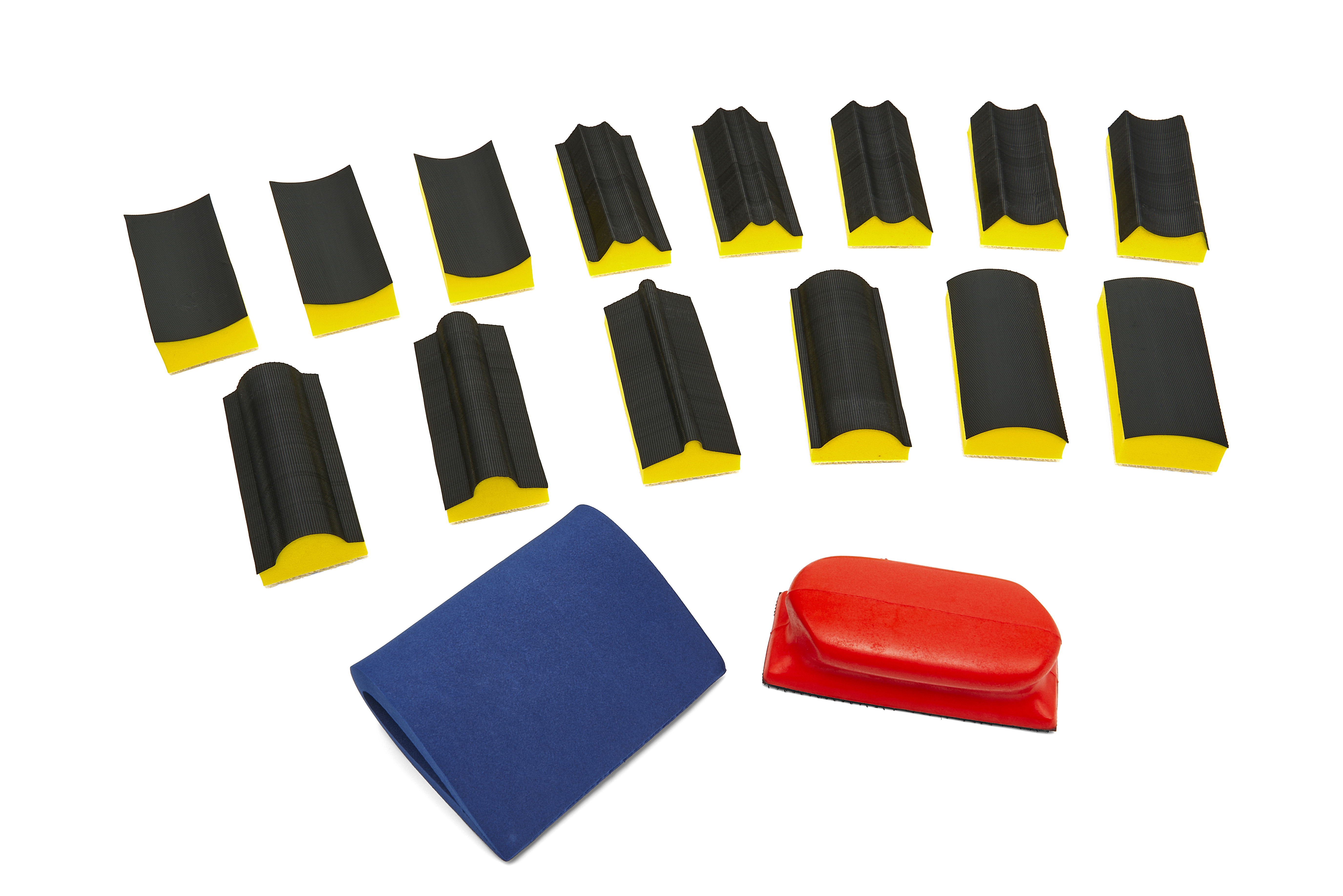Jeu De 16 Blocs De Ponçage Auto-Adhésifs – Pour Bois, Métal, Formes Complexes & Irrégulières