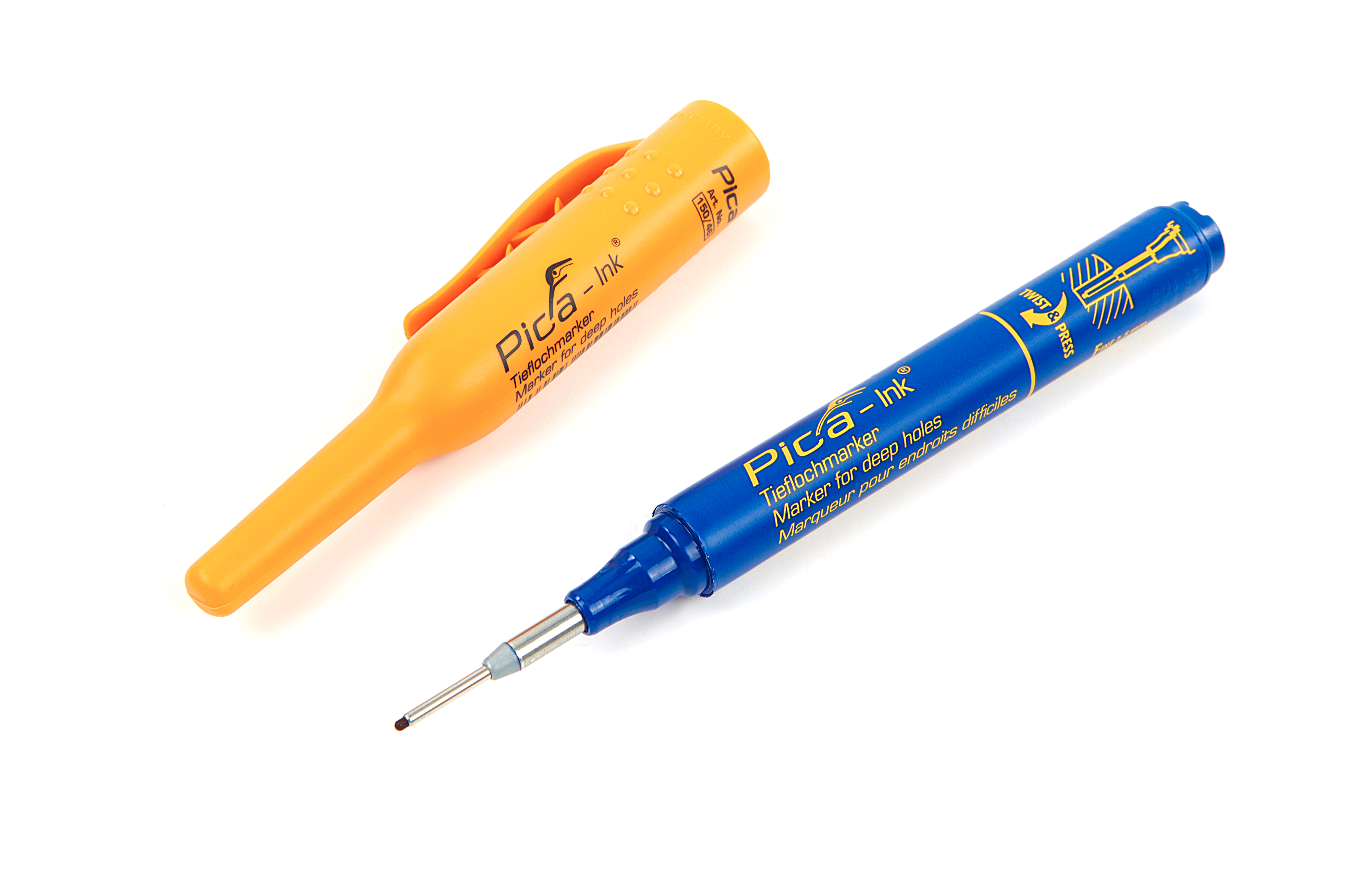 Pennarello Per Superfici Scure Pennarello Permanente PICA 532/52 - Punta Media Colore Bianco Scrittura Precisa - Foto 8