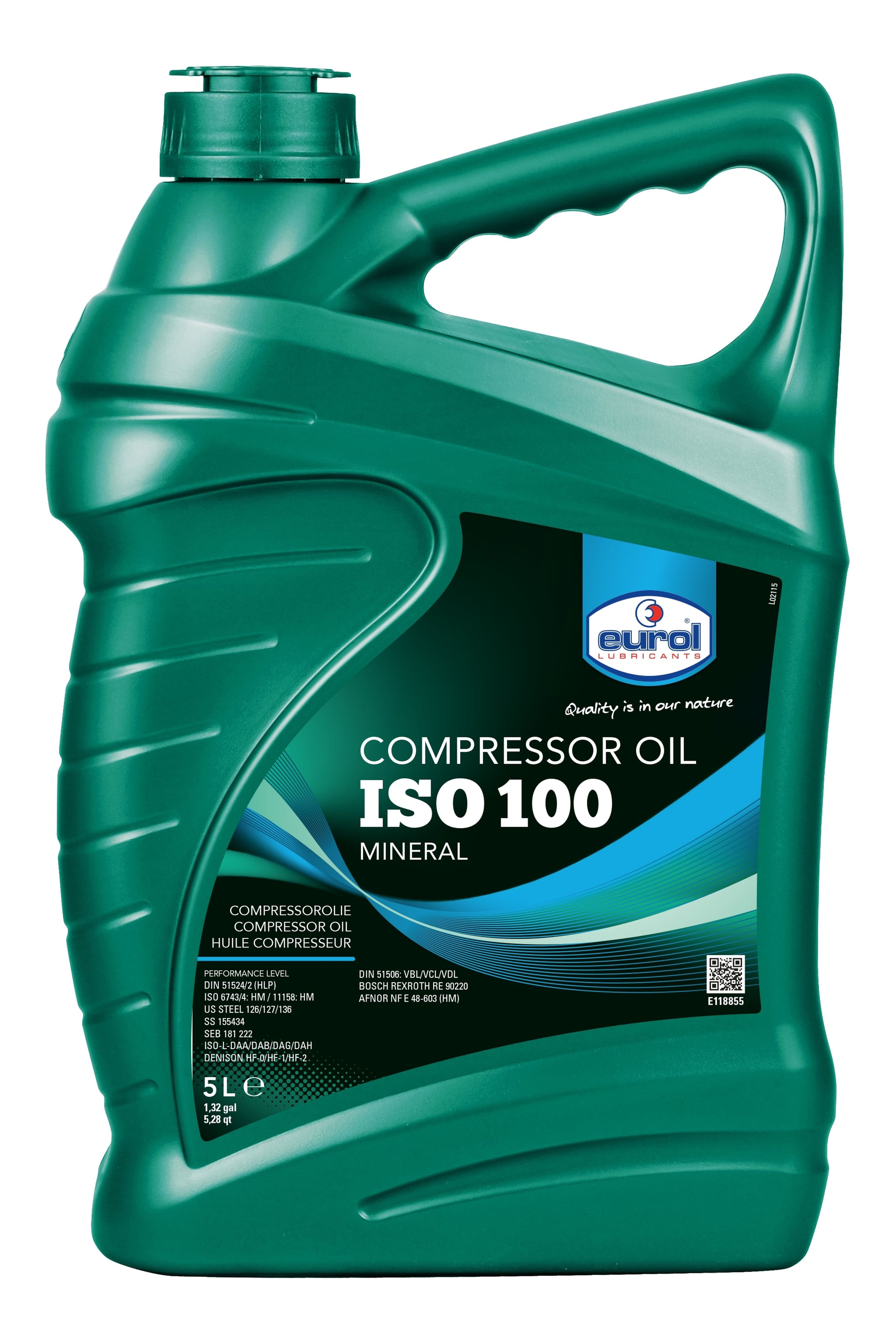 Aceite de compresor Eurol ISO 100 5 litros | HBM Machines