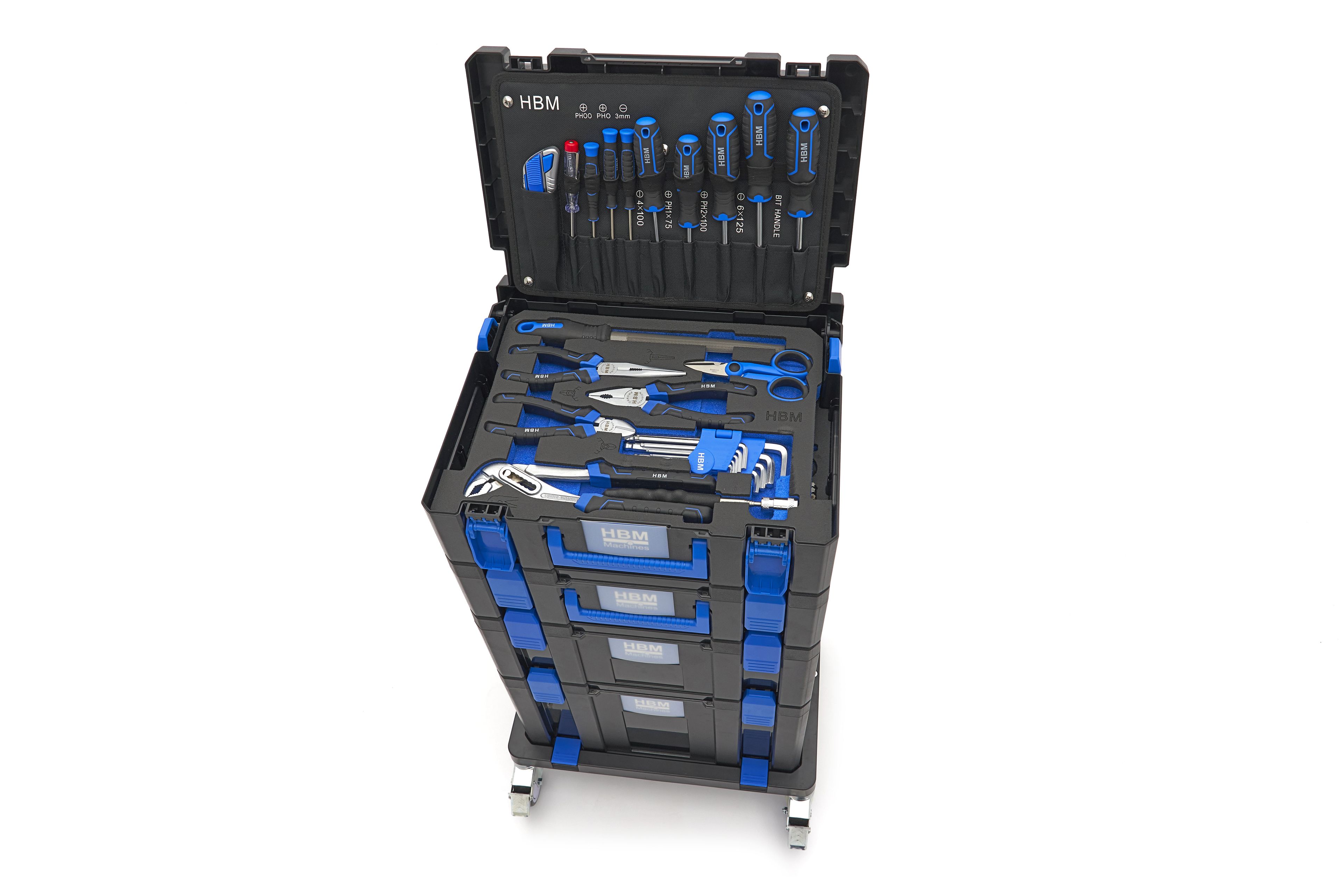 Projahn 8684 boite à outils de menuisier 92 pièces - Rangement de l