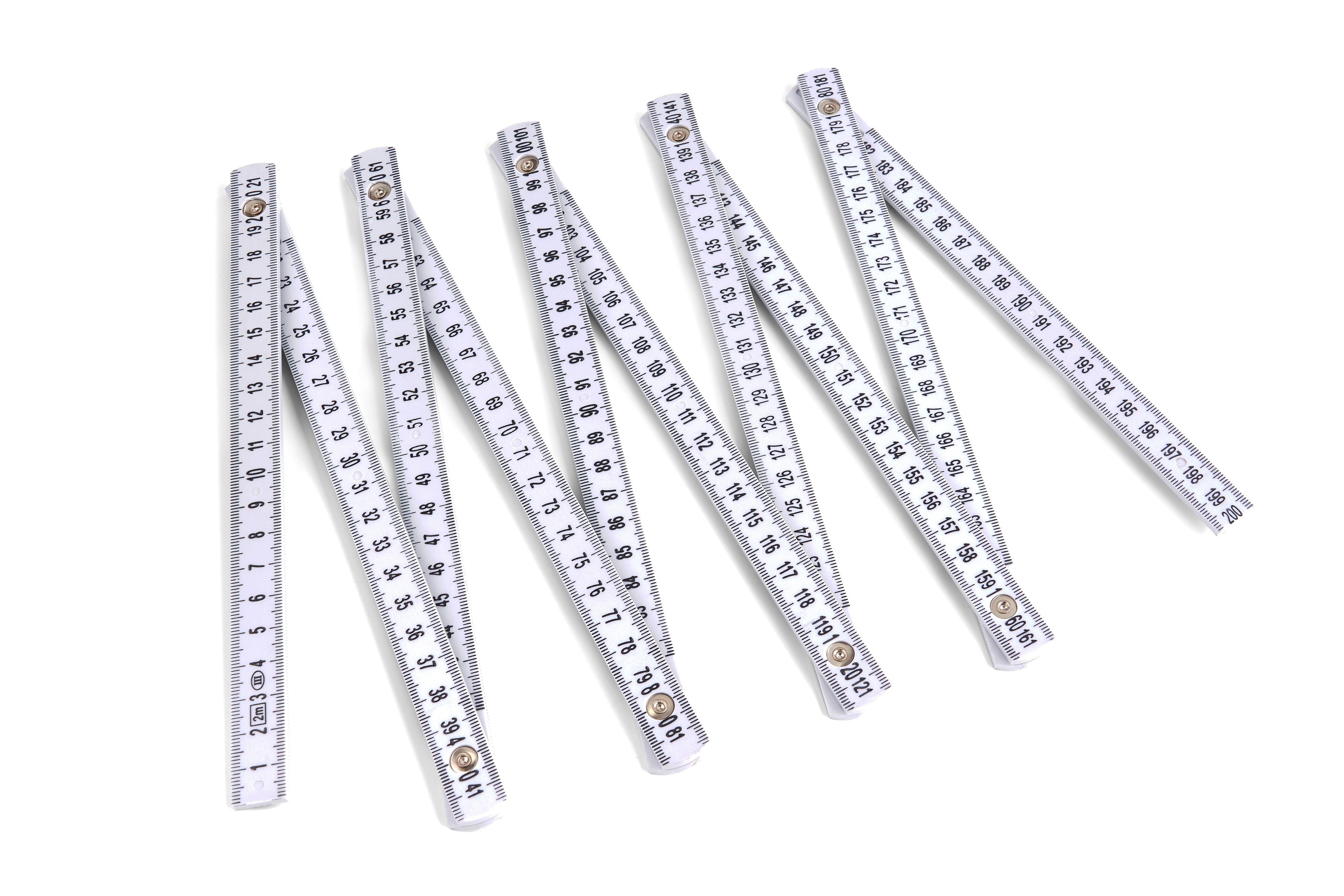 Règle Pliable - Non Marquée - 1m - Bois - 6 Bâtons de Mesure - Outil d