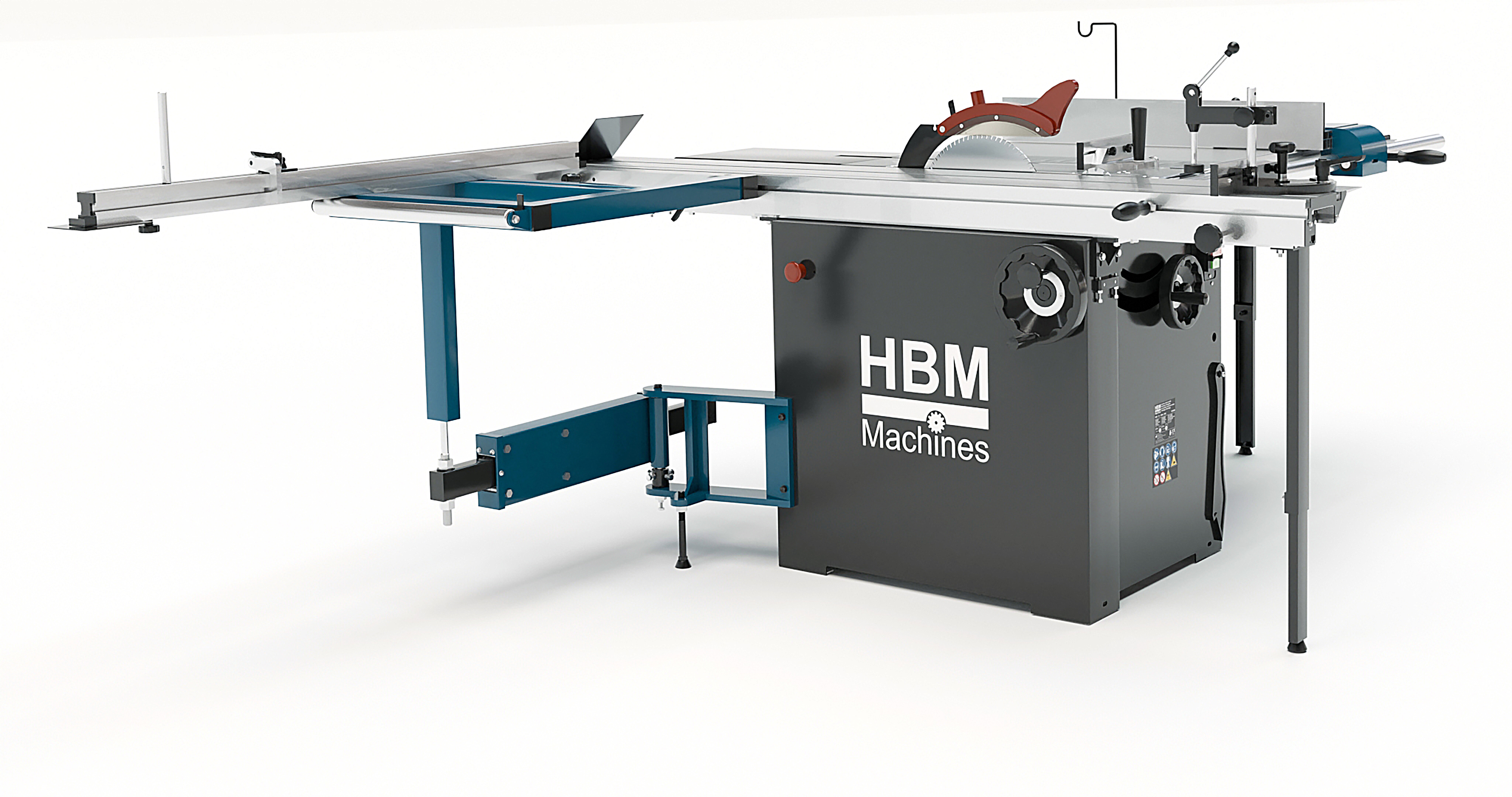 HBM Plattensäge, Tischkreissäge mit Rollentisch deluxe 3000 Watt 400 Volt