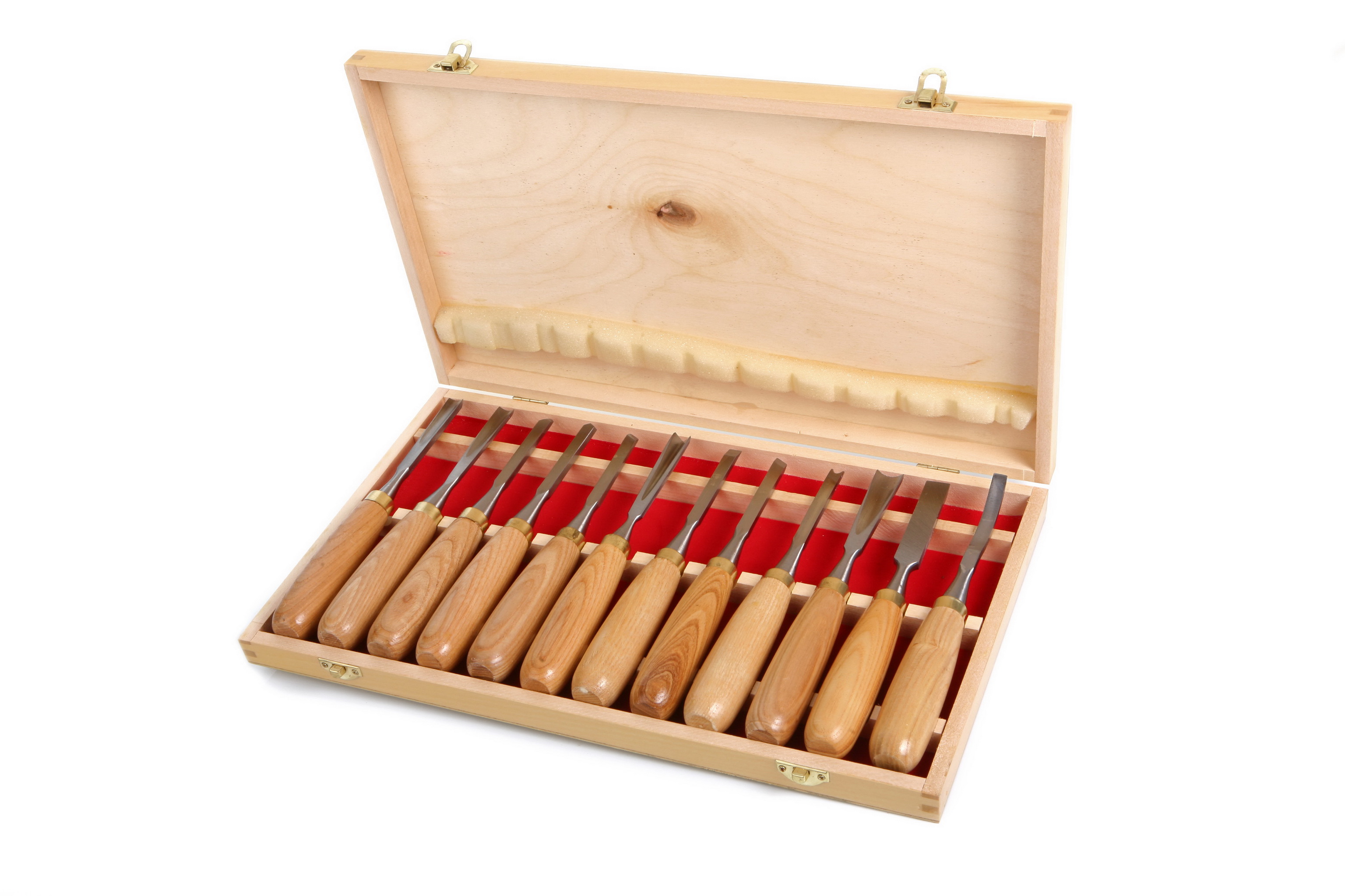 Set Intaglio Legno Faithfull 12 Pezzi - Sgorbie, Scalpelli Con Custodia In Legno Per Principianti E Esperti - Foto 8