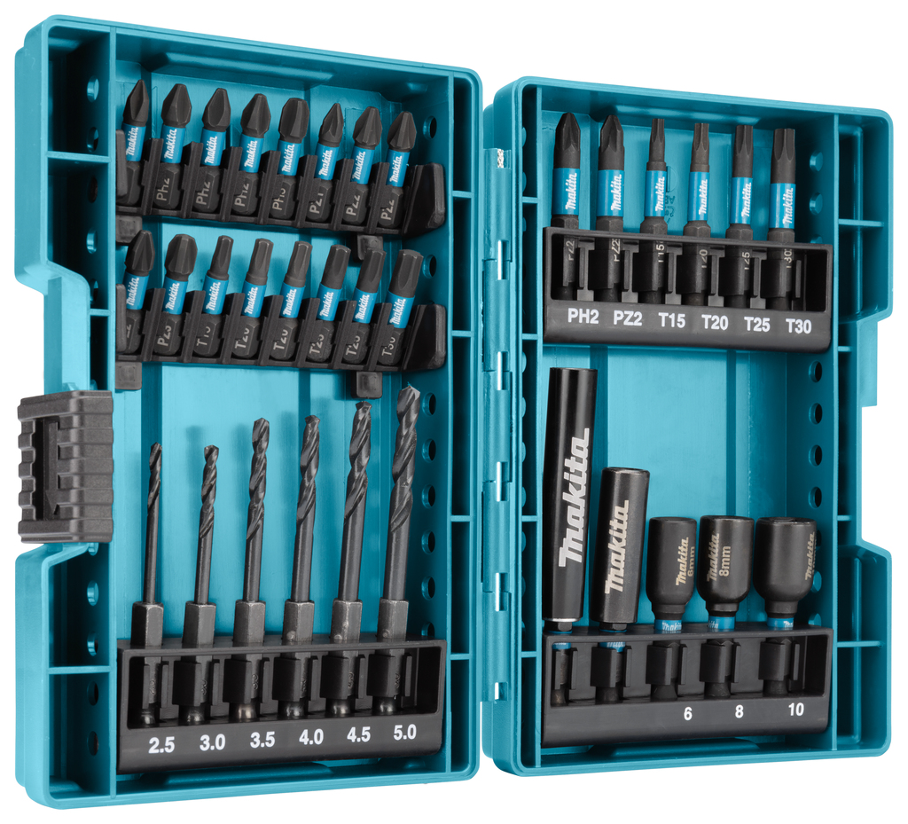 EnerTwist 112-teiliges Bohrer-Set Für Holz, Metall, Stein - Inkl. Bits, Halter & Aufbewahrungskoffer