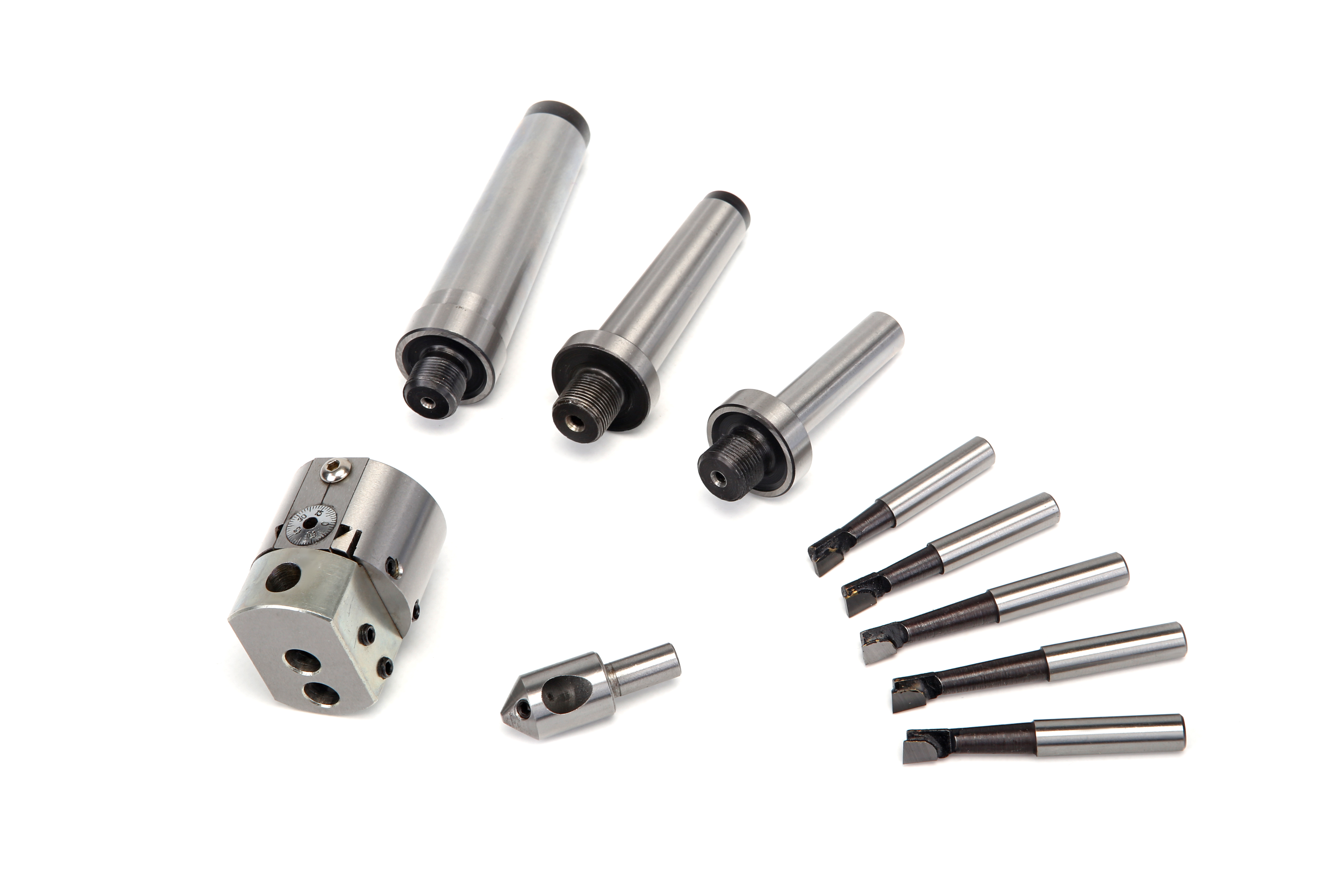 Tête D'alésage Micro 38mm - Tige MT2 Avec 5 Outils Carbure - Précision 0.015mm - Pour Métal, Travail De Précision - 9