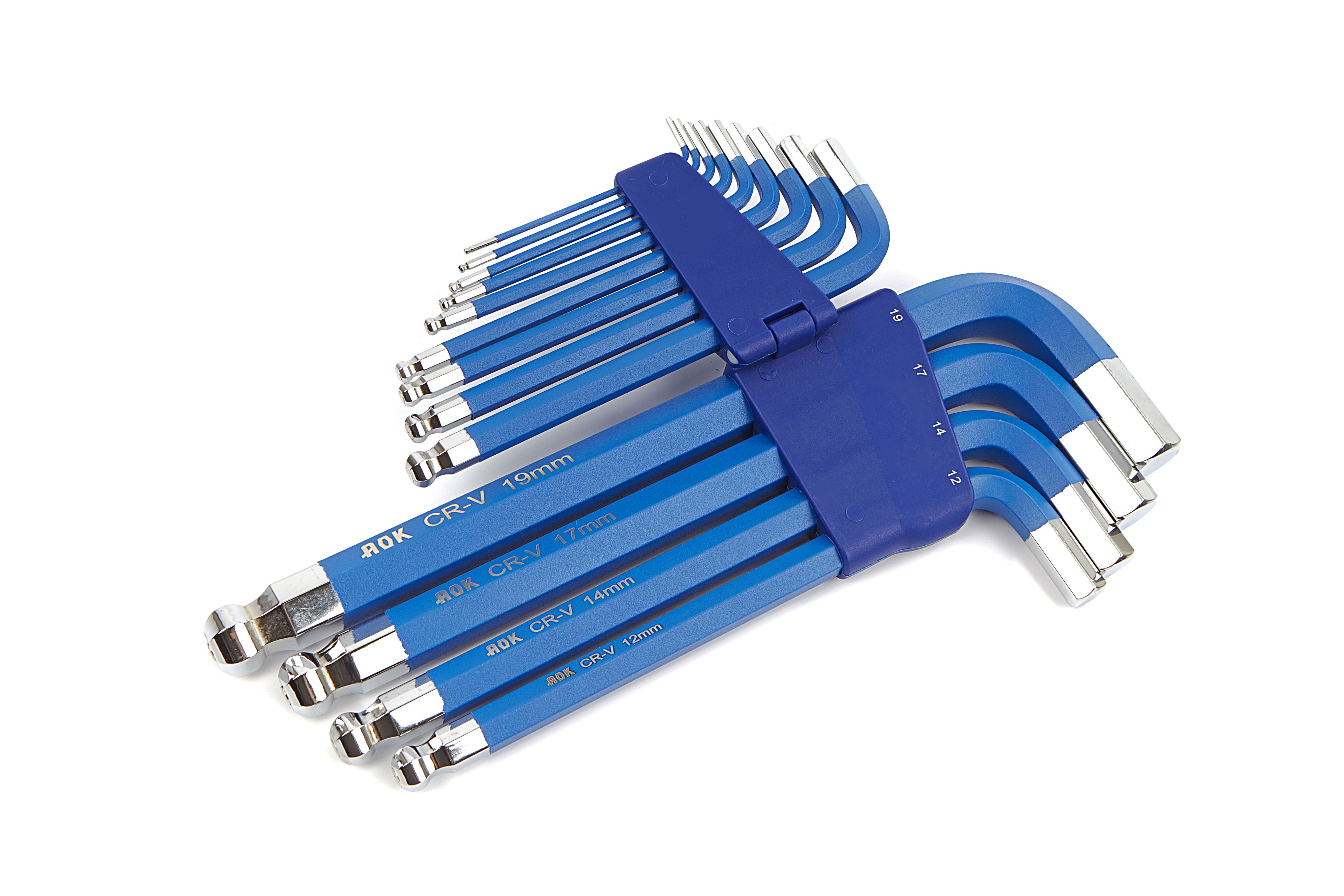 BlueSpot Lot De 5 Clés D'Obstruction Métriques - Acier Chrome Vanadium - Pour Espaces Étroit - 8 à 22 Mm