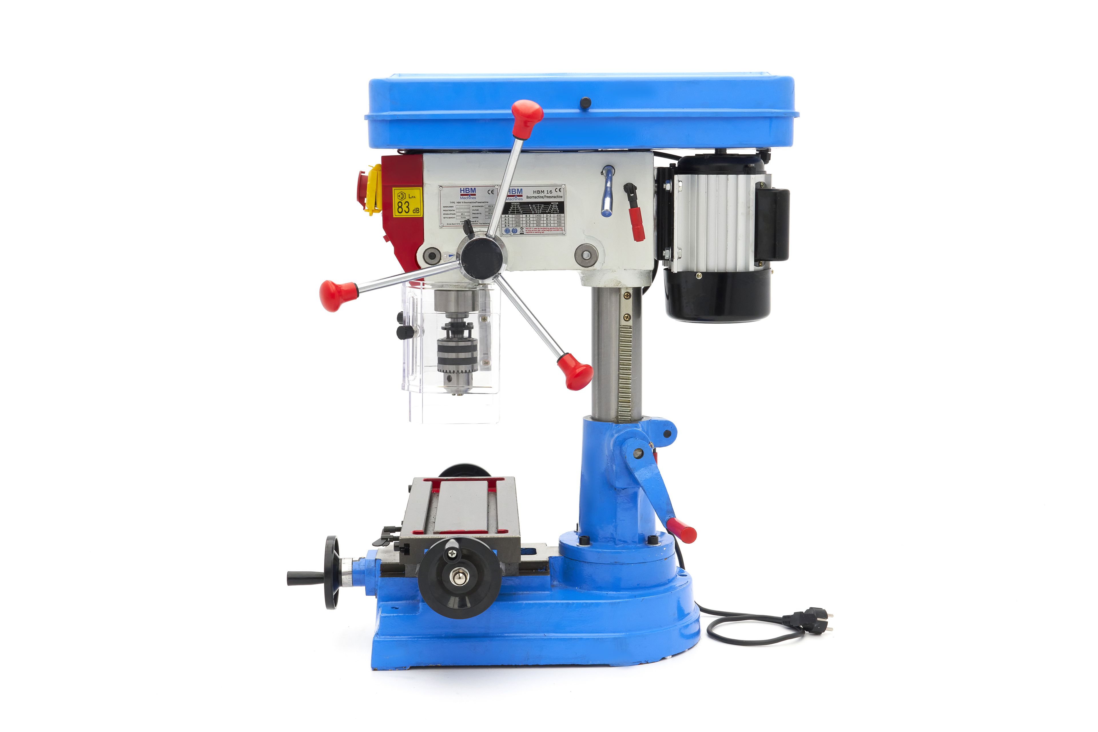 Perceuse-fraiseuse 16 Mm Inclinable à 45° - Moteur Brushless 1000W, 230V, Table à Mouvements Croisés
