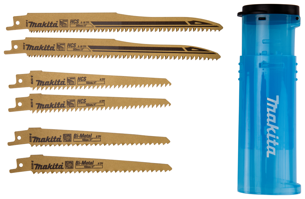 Juego De 3 Hojas De Sierra Para Sable Makita B-13677 - Para Cortar Madera, Metal Y Plástico, Longitudes 152 Y 203 Mm