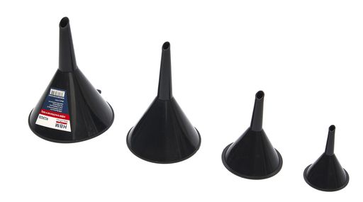 Set Di 5 Imbuti Universali - Con Mini Imbuti E Imbuto Benzina, Colori Arancione E Rosso