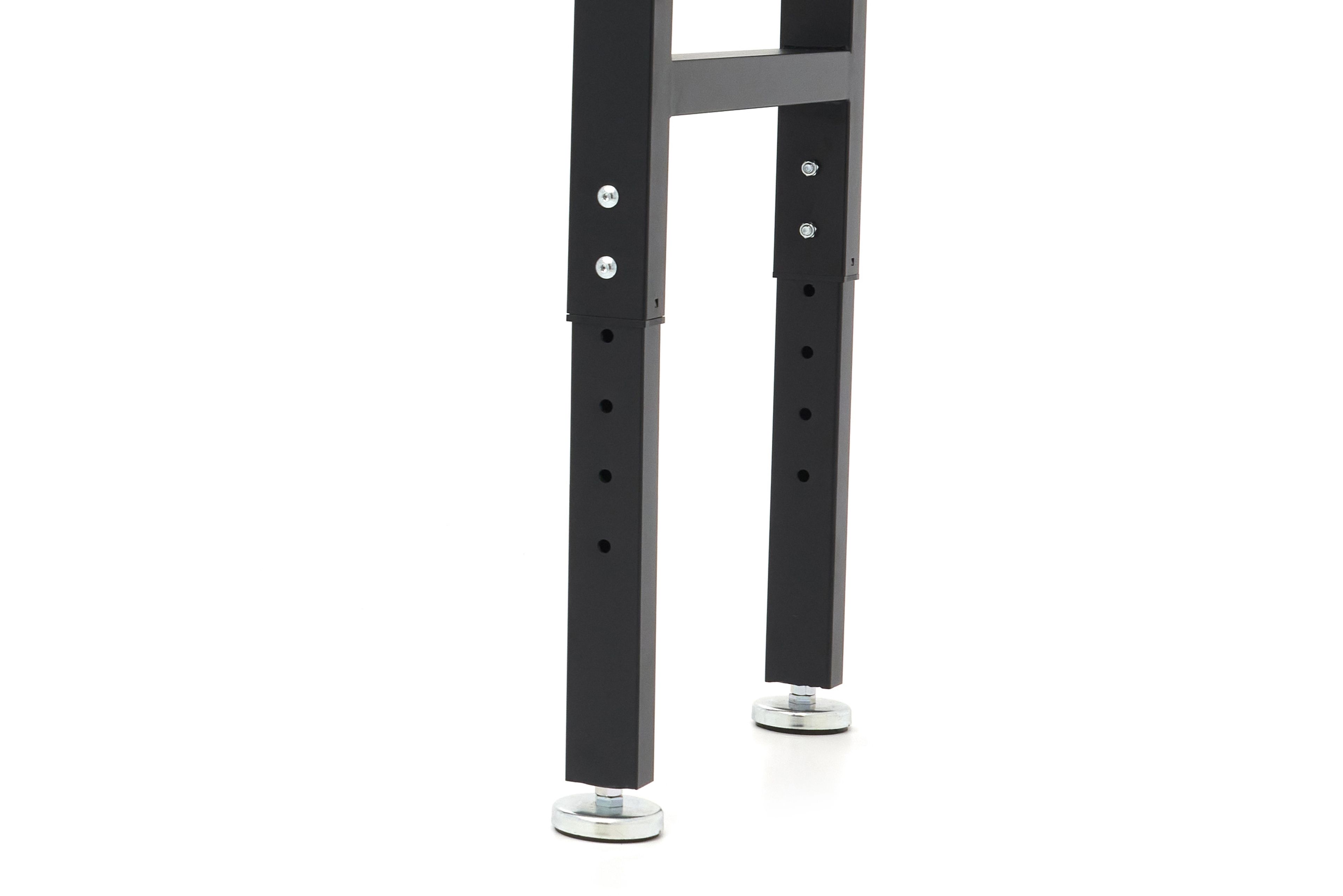 Höhenverstellbare Werkbank Aus Gummiholz – 121,9 Cm, 907 Kg Tragkraft, Mit Steckdosenleiste & Rollen