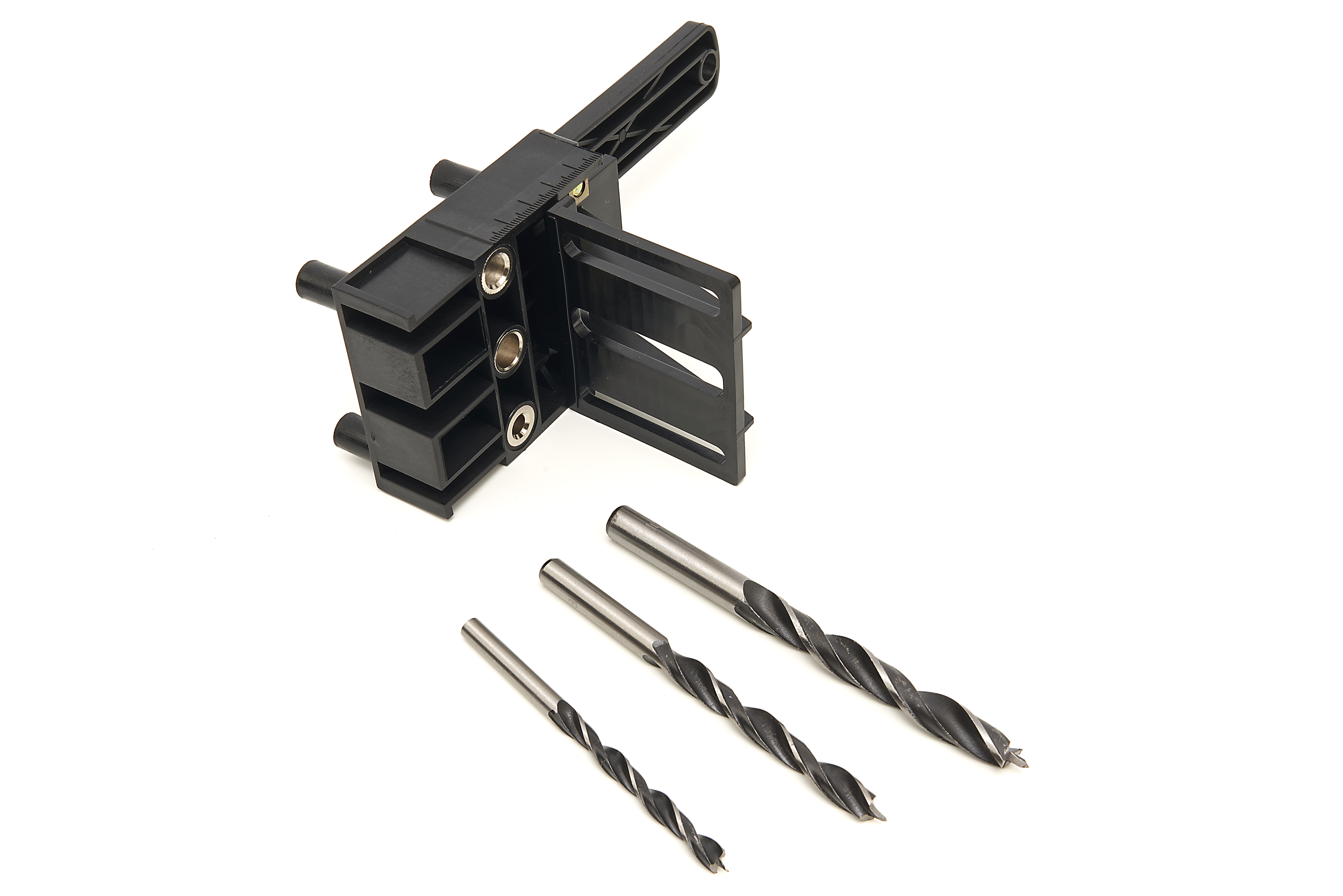 Gabarit De Perçage 3-en-1 Réglable  8/10/15 Mm  Avec Guide Et Clip De Positionnement Pour Meubles 99291374