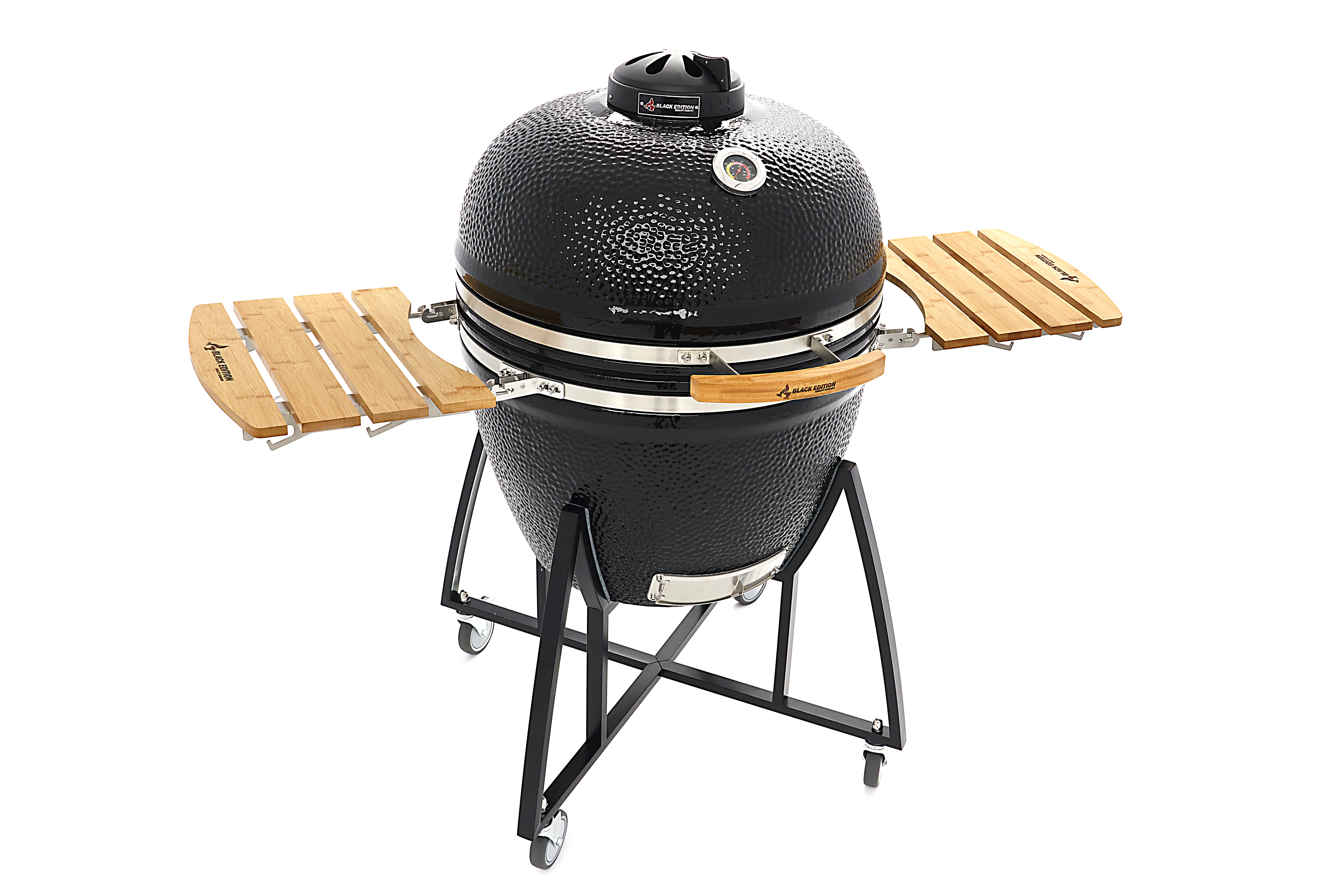 Black Edition 68 cm Keramikgrill auf Rädern