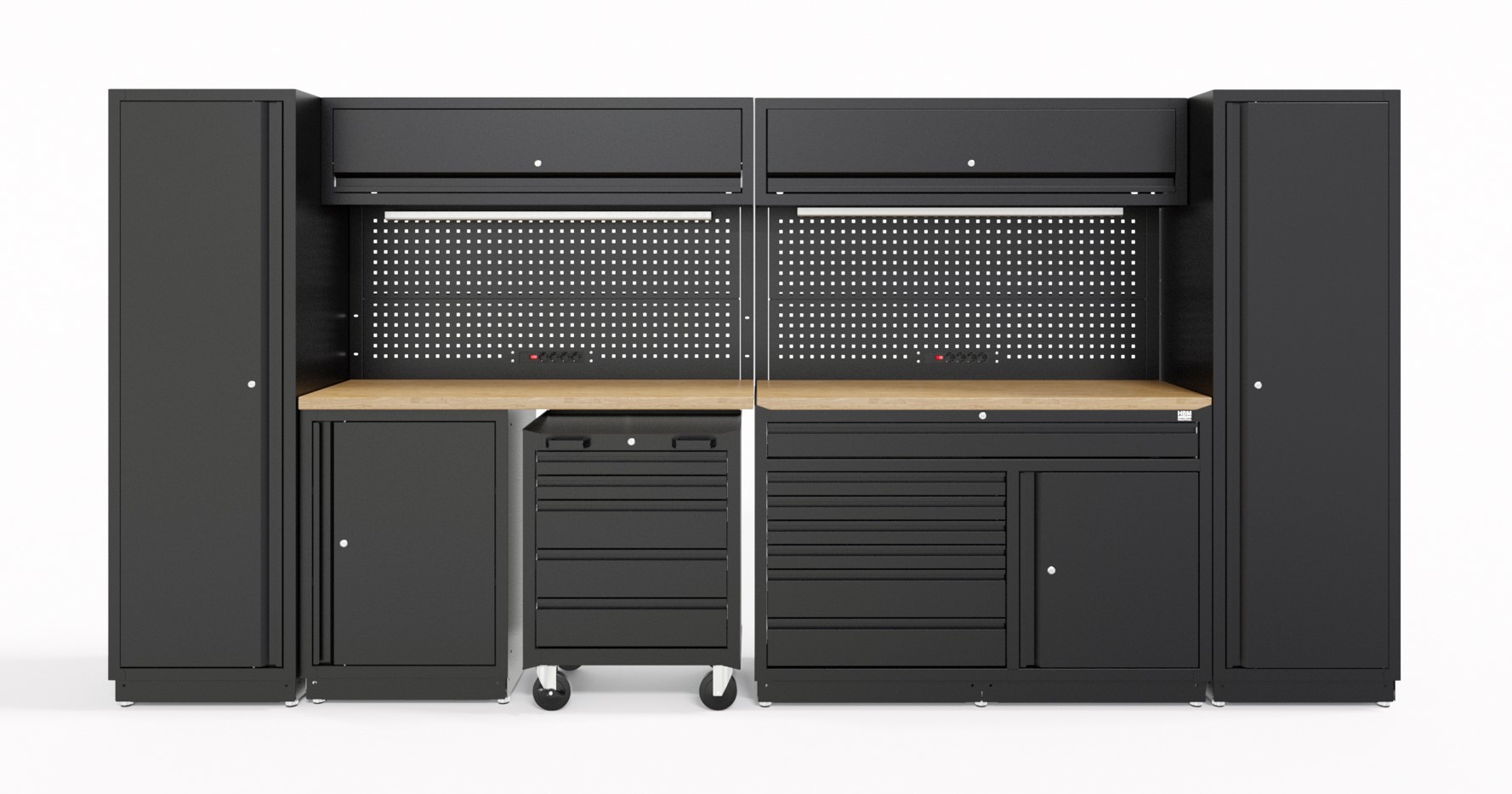 HBM modulares Werkstattsystem 13-teilig, schwarz