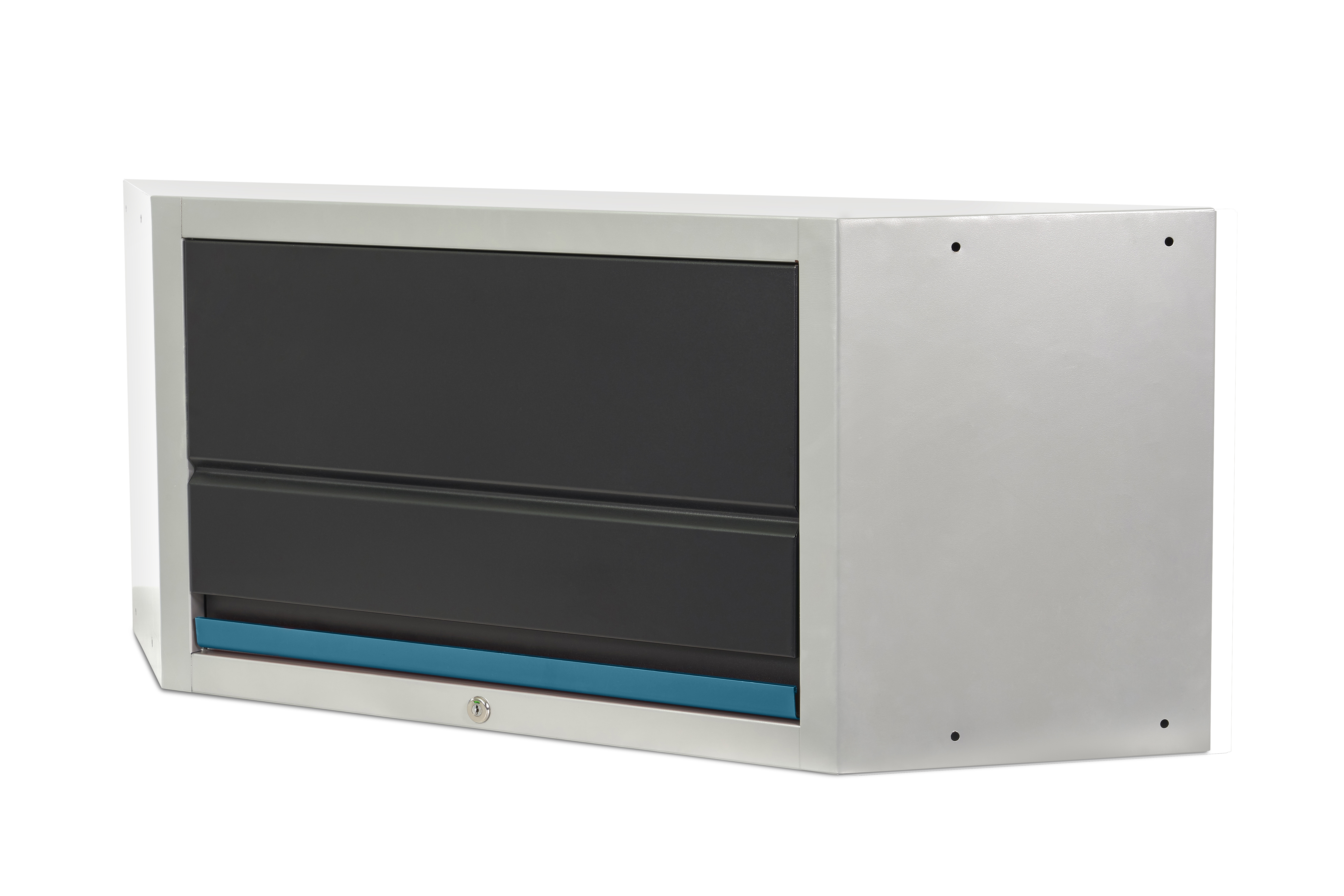 HBM Deluxe Oberschrankecke mit Gasdruckfedern für Werkstattausrüstung schwarz blau