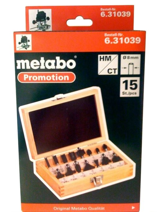 Metabo Freesassortiment SP 8 mm, 15-delig | 631039000