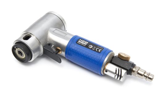 Weytoll Mini Meuleuse Pneumatique 1/4" – 25 000 Tr/min, Angle Droit, Échappement Arrière, Pinces 3 & 6 Mm + 10 Meules, Pour Polissage & Ébavurage