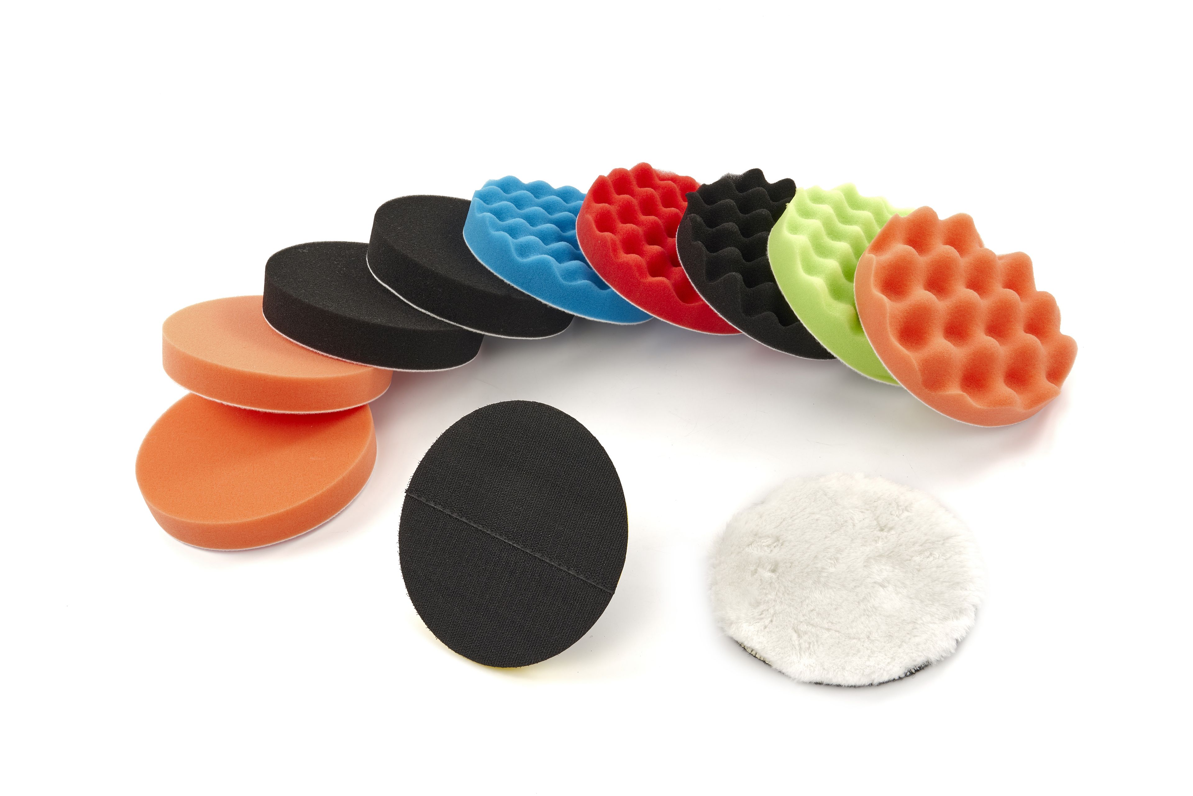GEAREVER Kit De 9 Éponges Polissage 180mm - Pour Polisseuse Voiture | M14 Included