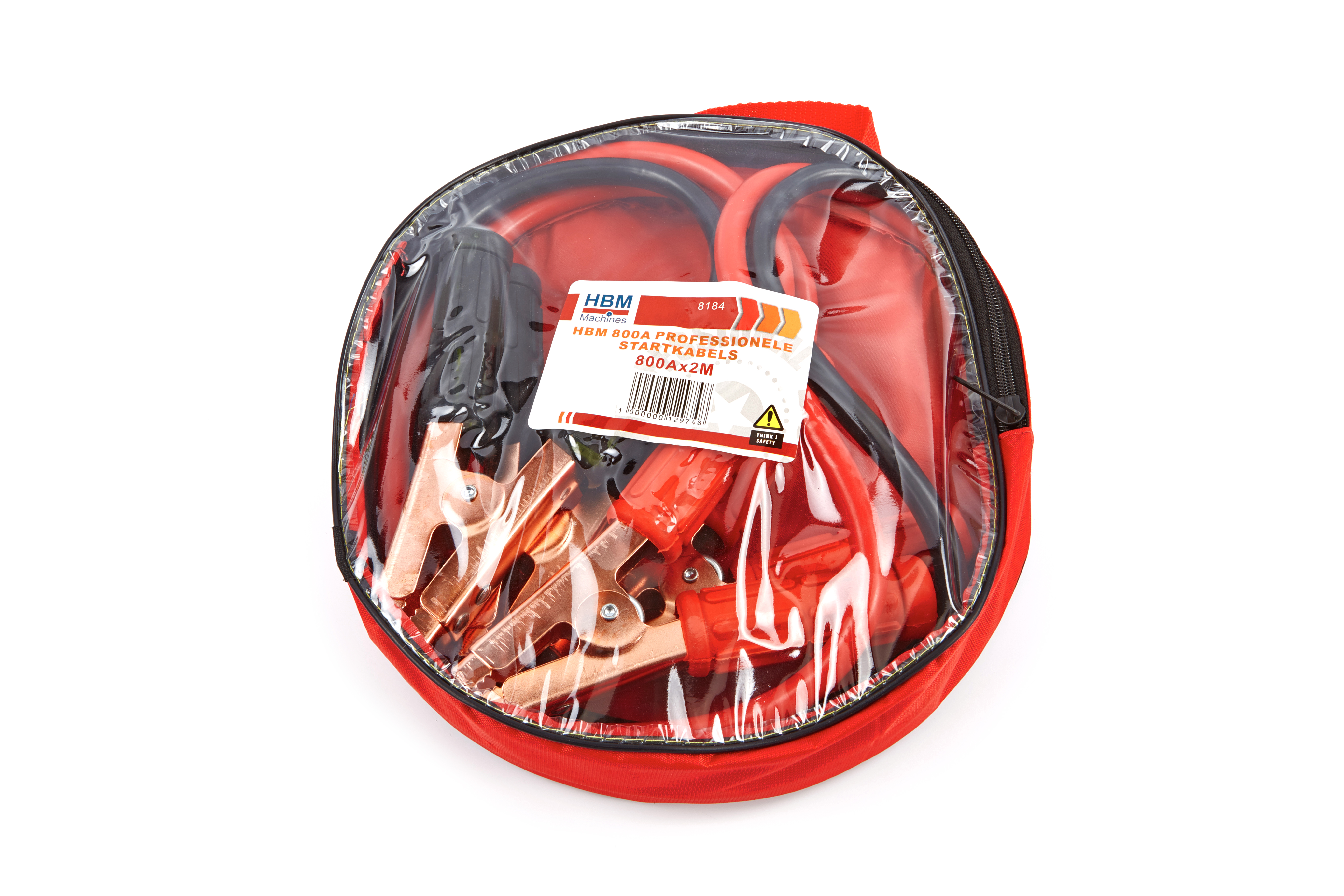 XINCOL A5 duurzame startkabel voor zware lasten, 2500 A, 100% koperdraad, startkabels voor vrachtwagens, warmte-isolerend, met tas, 5 m