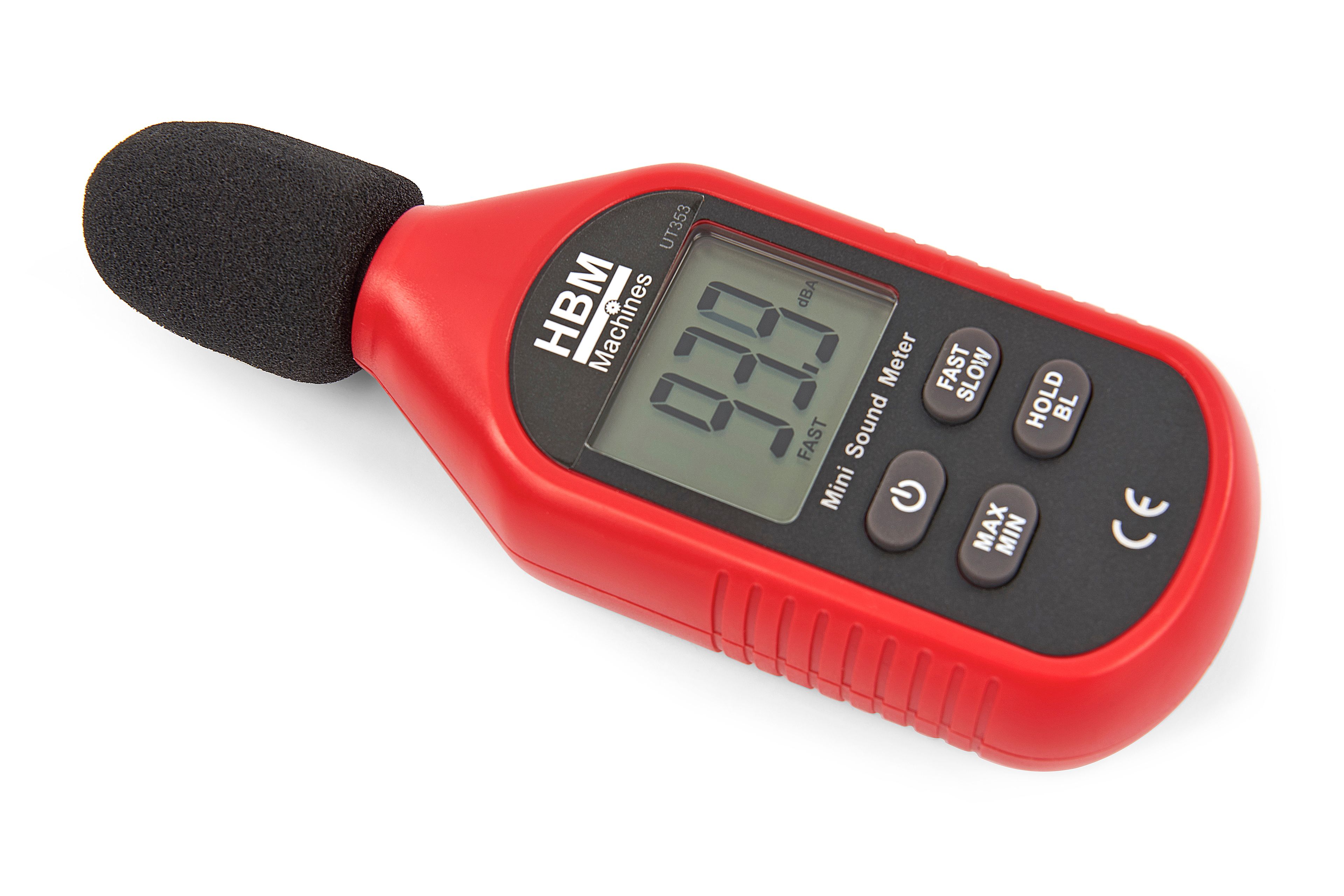 Décibelmètre Sonomètre Datalogger avec Alarme Visuelle, 43.000 Données Enregistrées Moniteur SPL Lecteur de Bruit Ecran Coloré Connexion PC pour la Maison, l'Usine, la Salle de Classe, etc