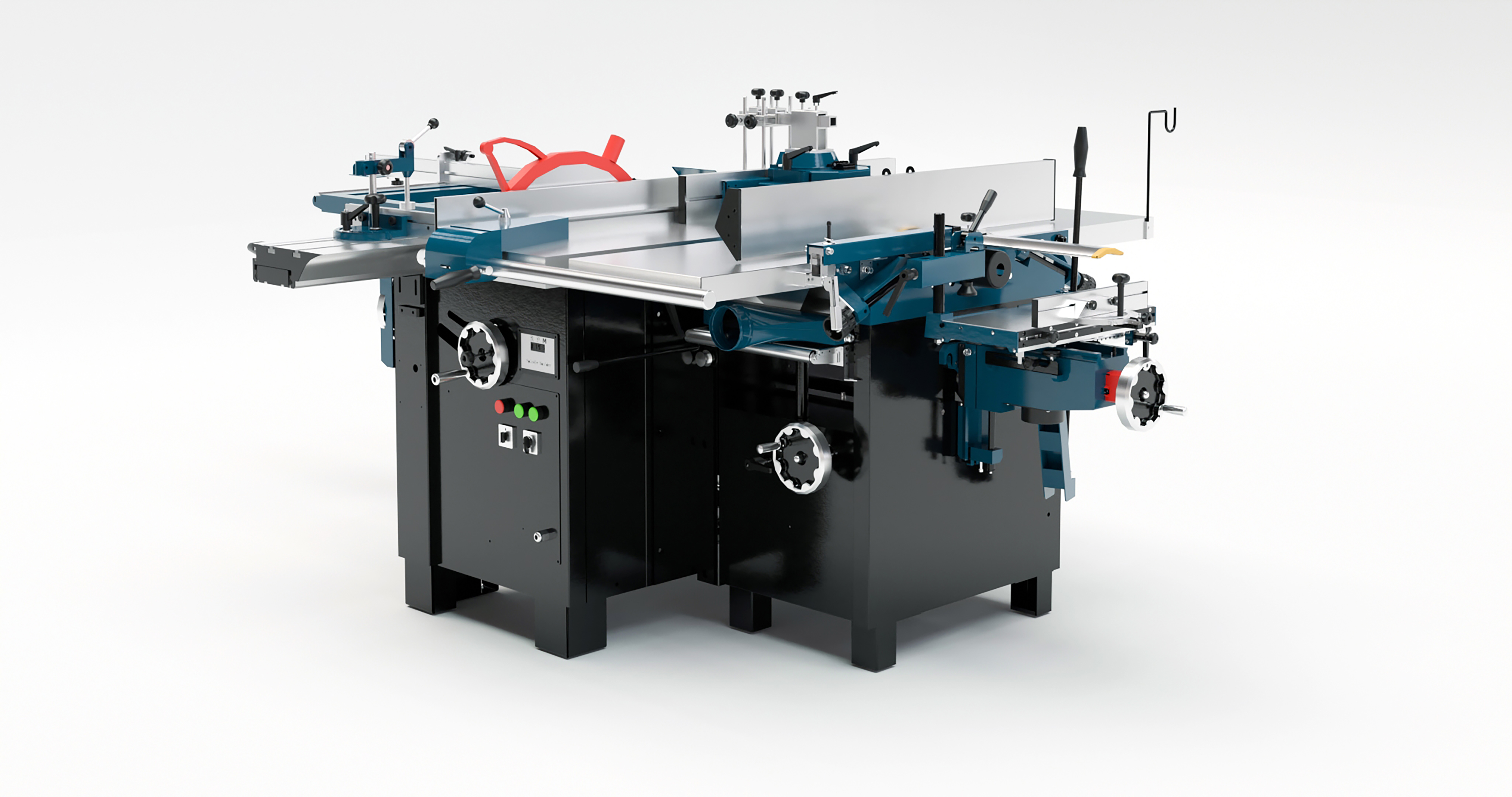 HBM Plattensäge, Hobel- und Dickenhobelmaschine mit Deluxe-Rolltisch 2200 Watt