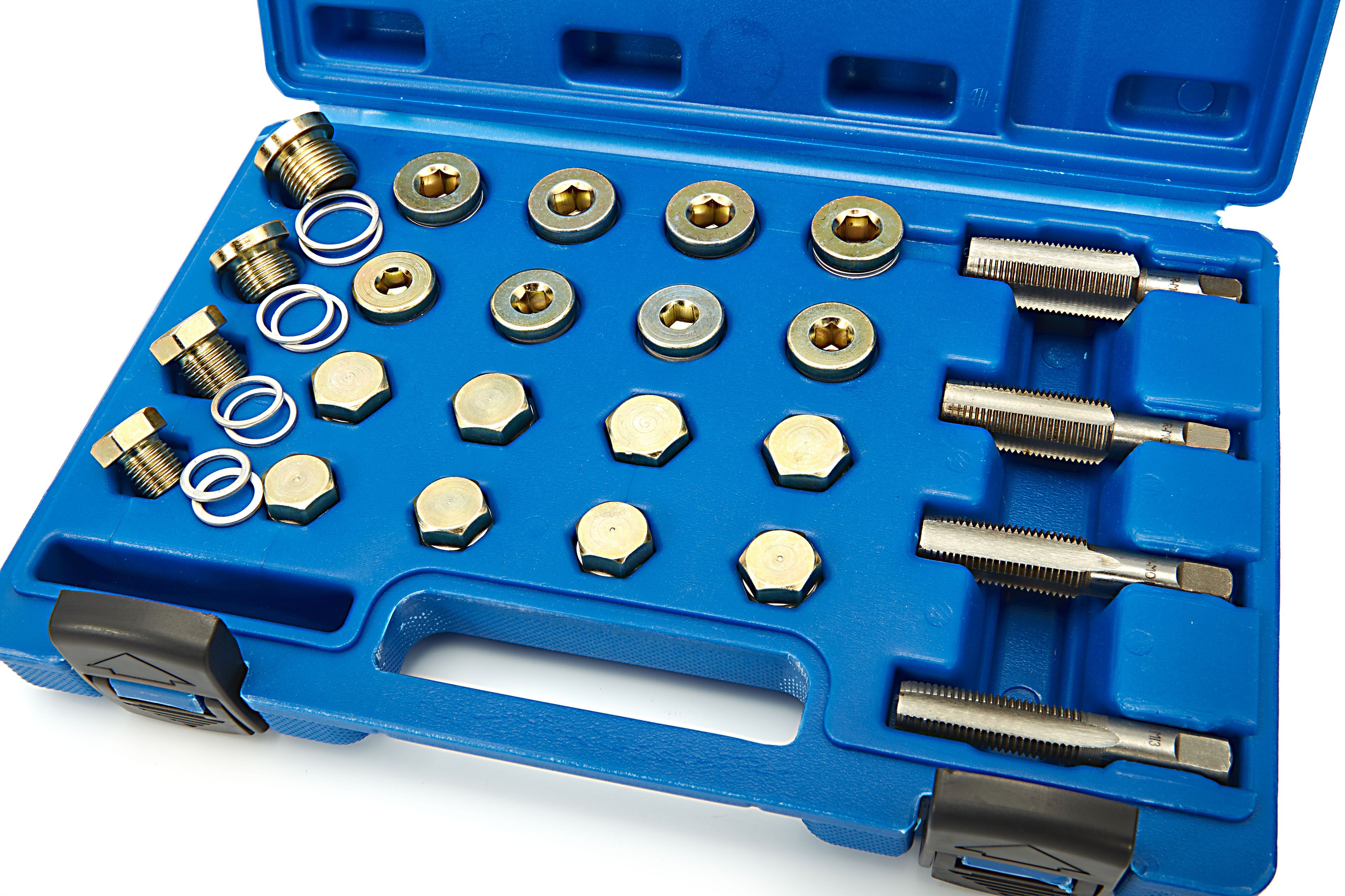Kit De Réparation Filetage Carter D'Huile 64 Pièces - M13 M15 M17 M20 - Tarauds Et Bouchons