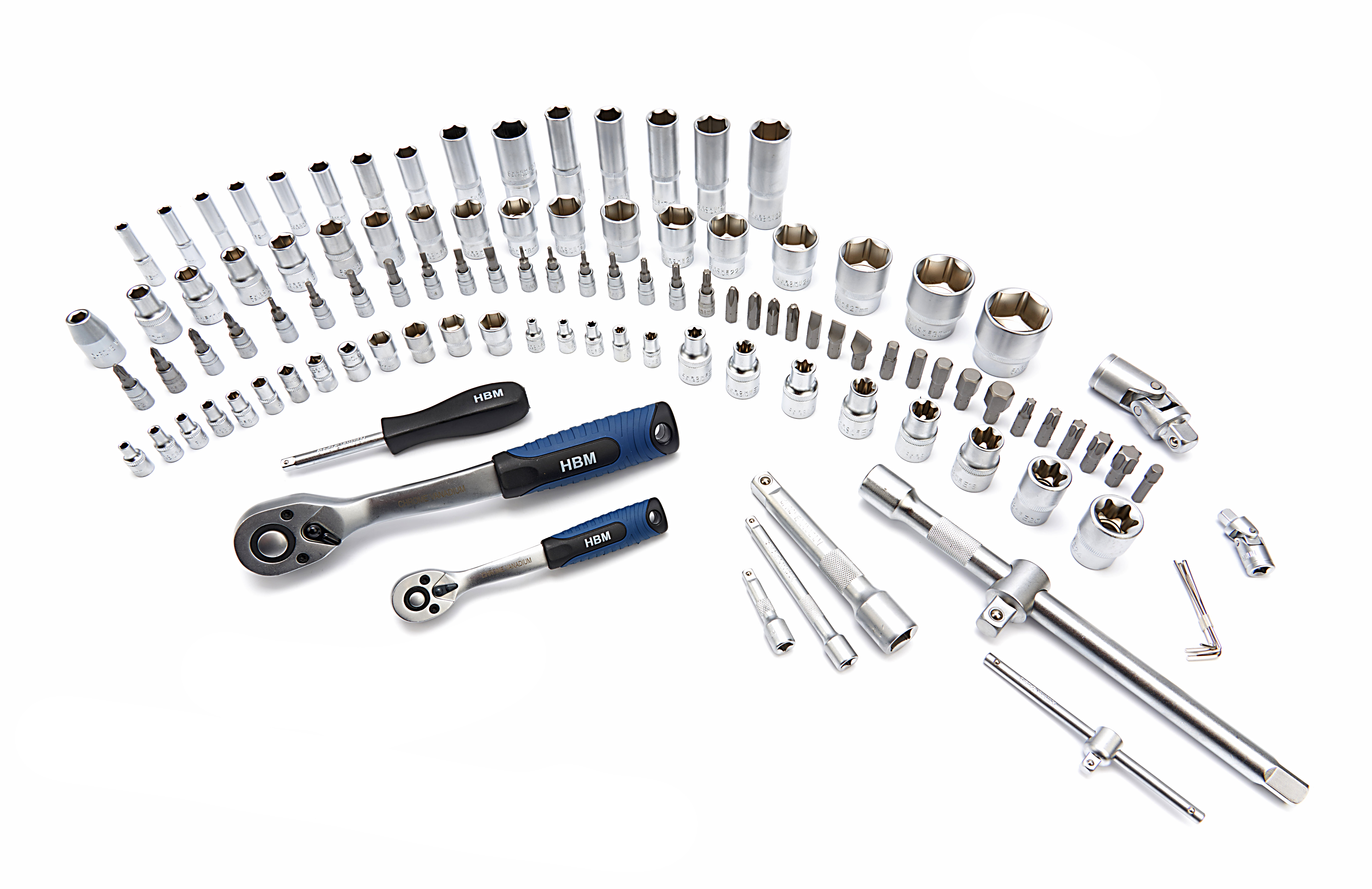 HBM Coffret de douilles 108 pièces avec cl... | Machines HBM