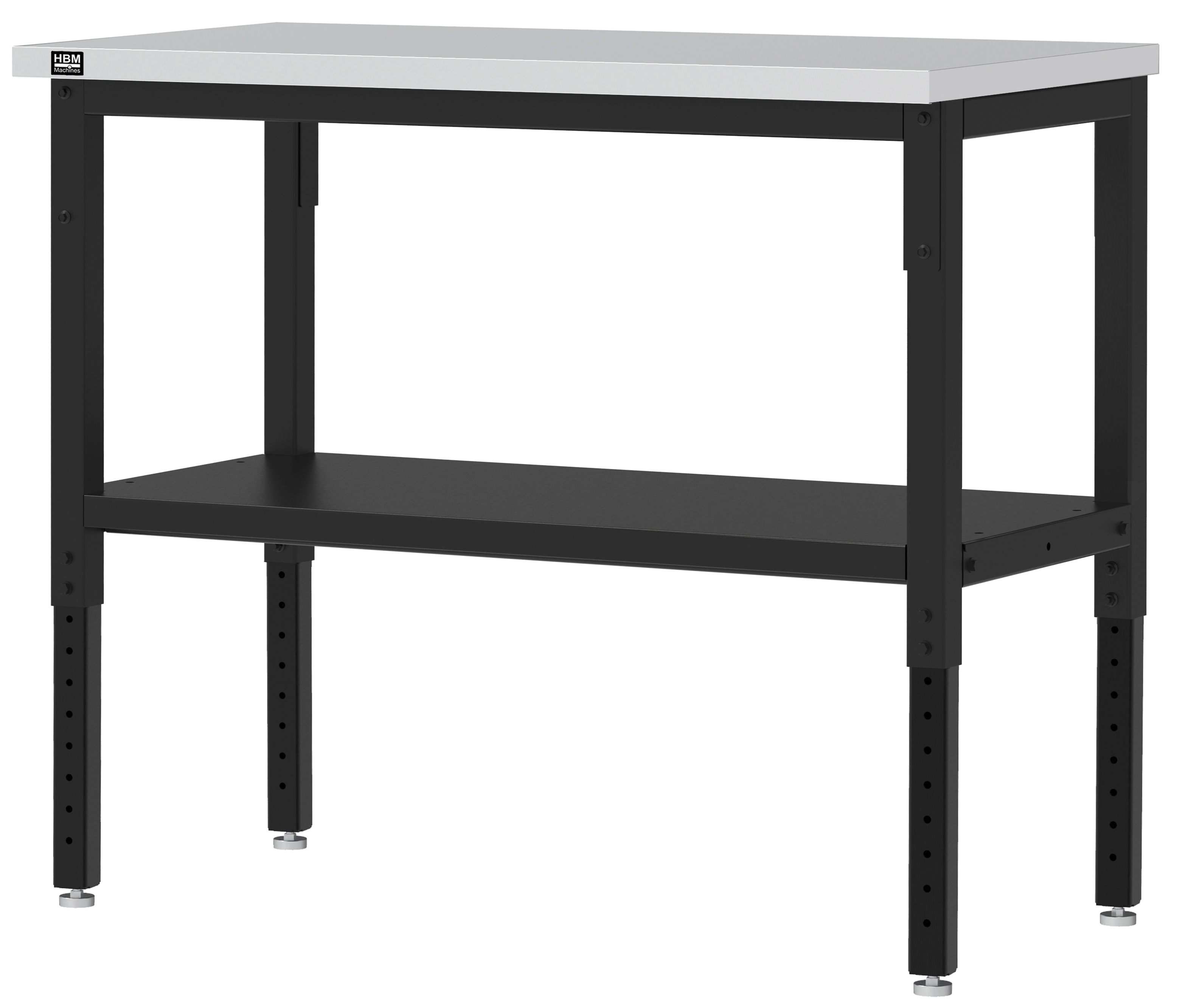 HBM Arbeitstisch Edelstahl 126 cm