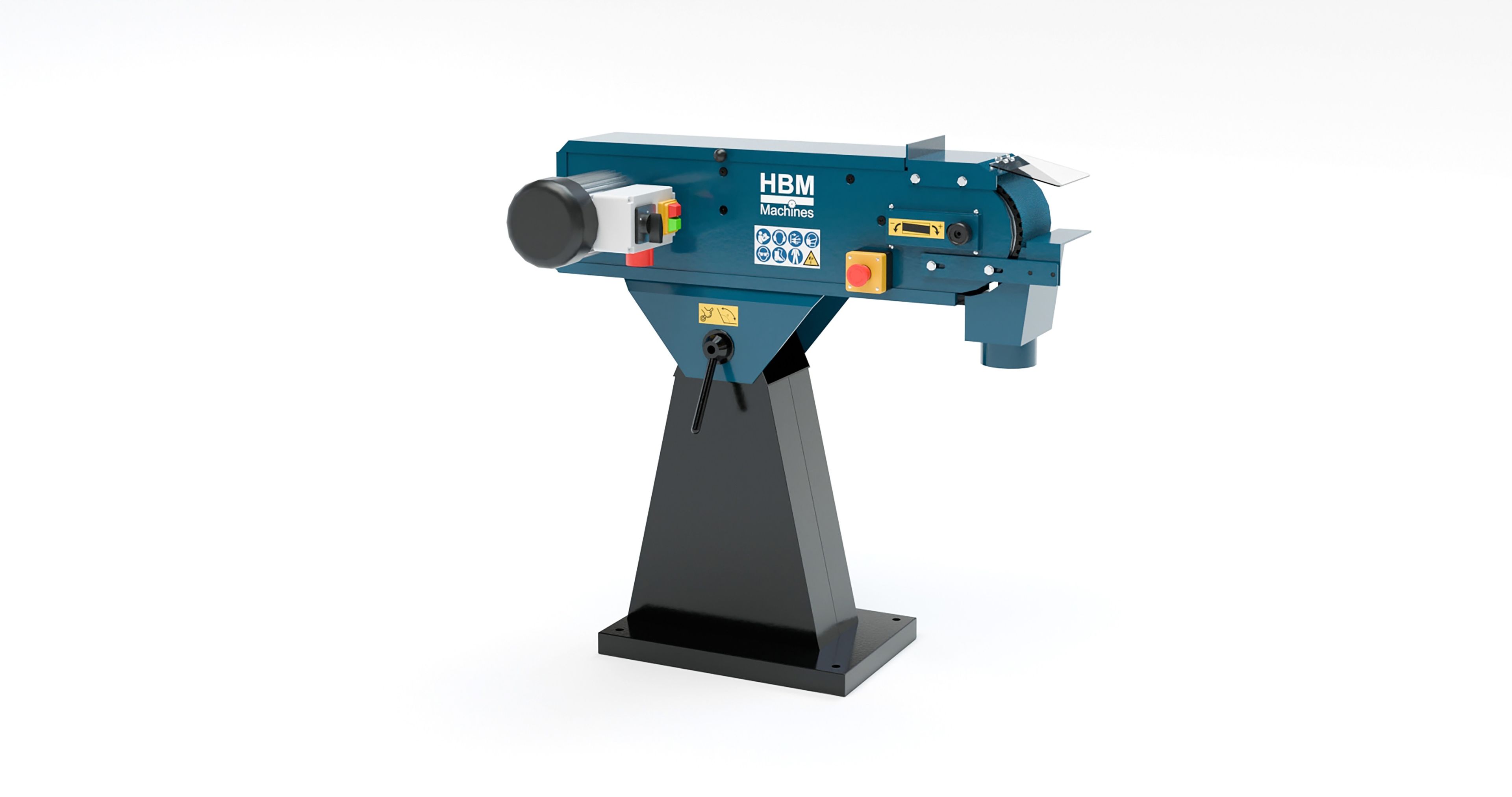 Ponceuse à Bande Et Disque HBM 100 - 350W, Bande 100x915 Mm, Disque 150 Mm, Table Inclinable 0-45°