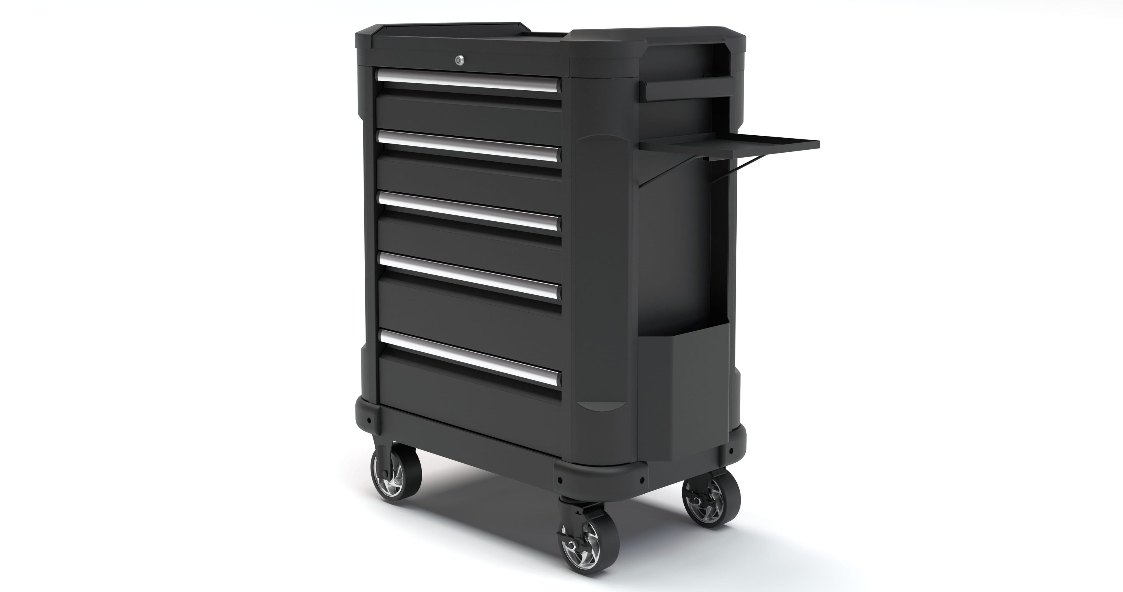 HBM Chariot à outils 5 tiroirs, 87 cm, noir | HBM Machines