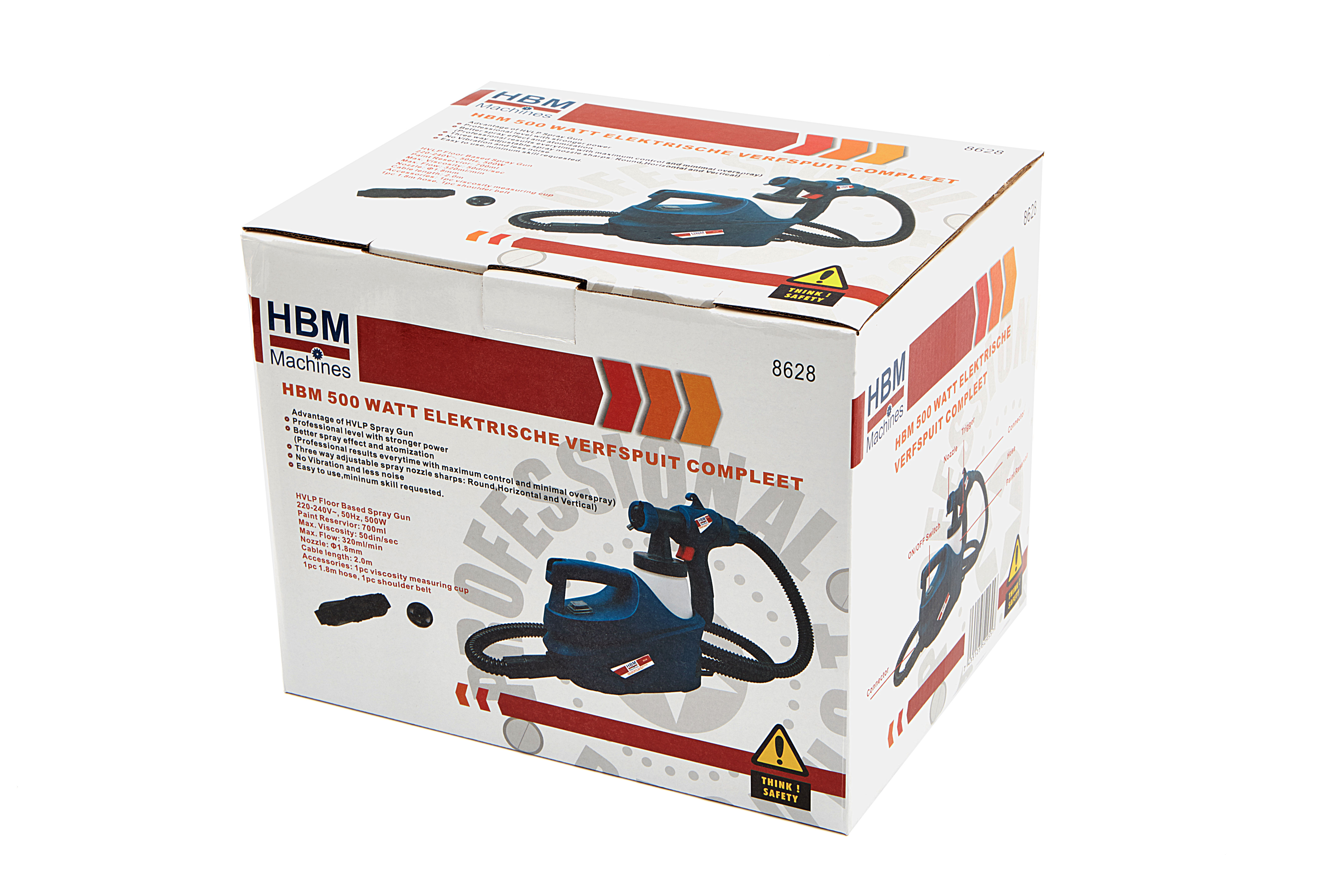 TM TM 500 Watt Draagbare Elektrische Verfspuit Met 1400 ml Reservoir