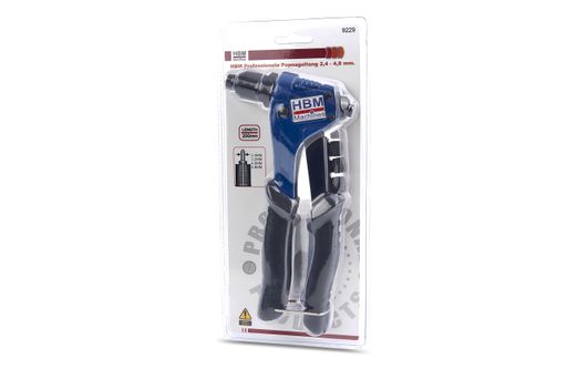 Ceisazira Kit Pince à Rivets Professionnelle Avec 200 Rivets, 4 Têtes Et 4 Forets - Outil Rivetage Manuel