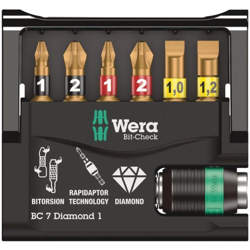 WERA Bit-Check BC 7 Universal 1, 6 bits hard
