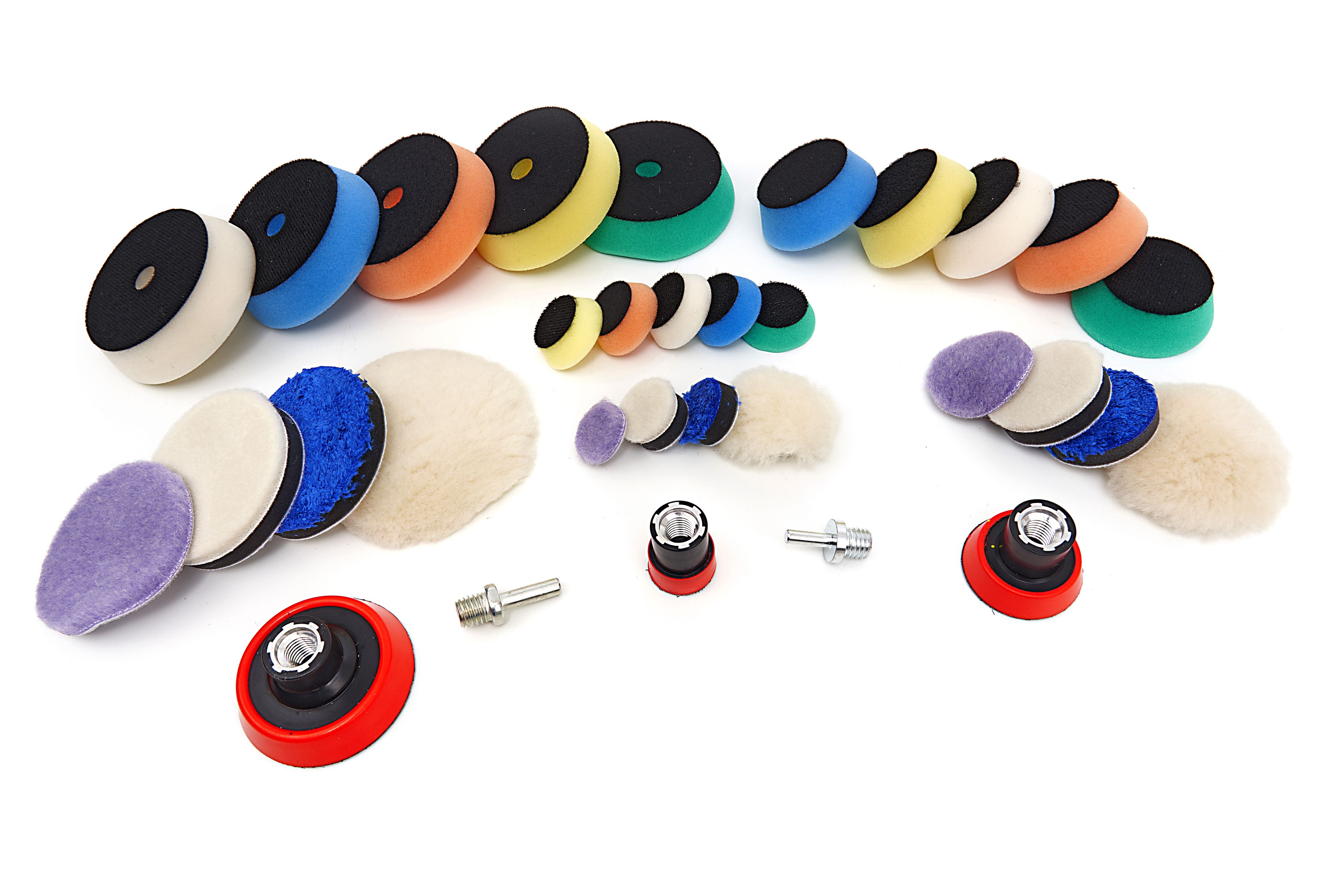 Produktbild von 6-teiliges Pfeifen-Polierset (150 Mm) – Inkl. 3 Polierscheiben – Für Polierbock & Bohrmaschine