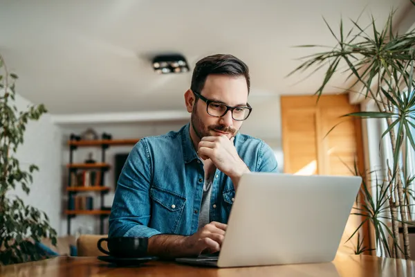 Man using laptop