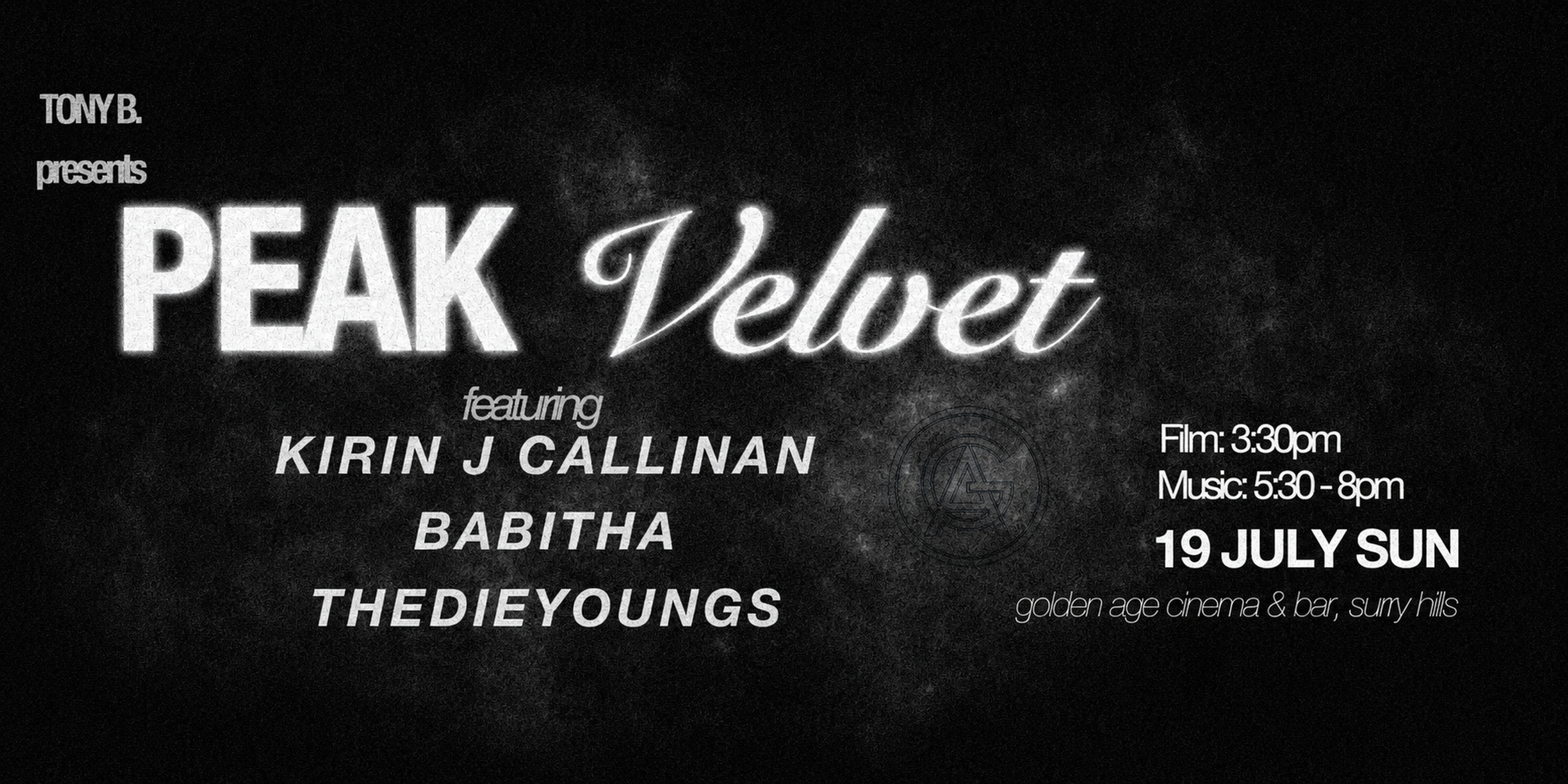 Golden Age and Tony Buchen present PEAK VELVET