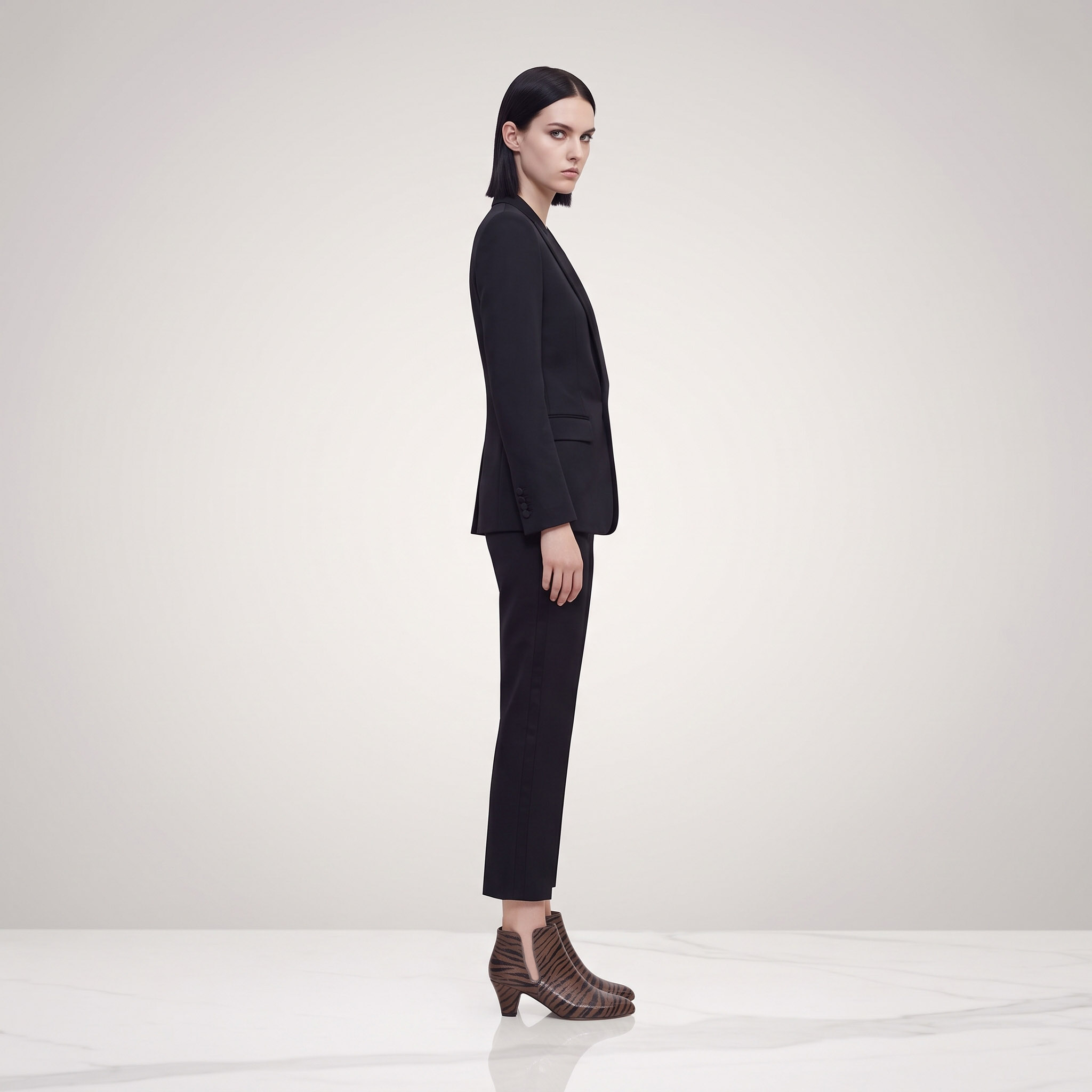 Forty Four - Cuir Verni Imprimé Taupe & Noir