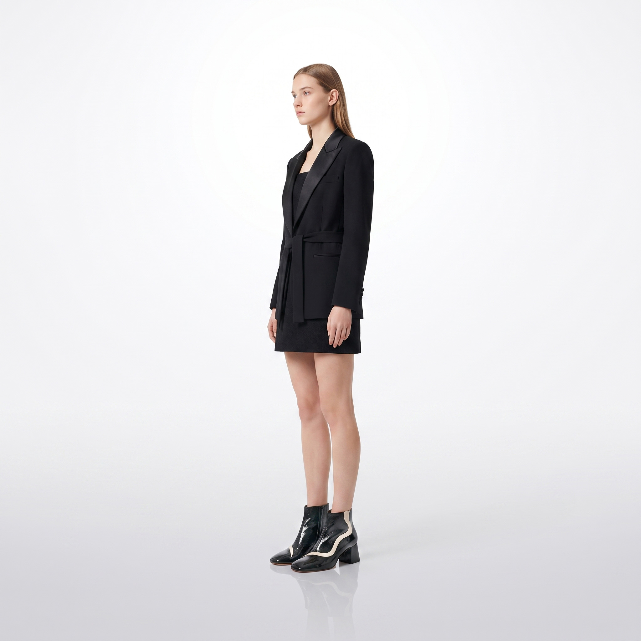 Apostrophe - Cuir verni frelon vert & champagne