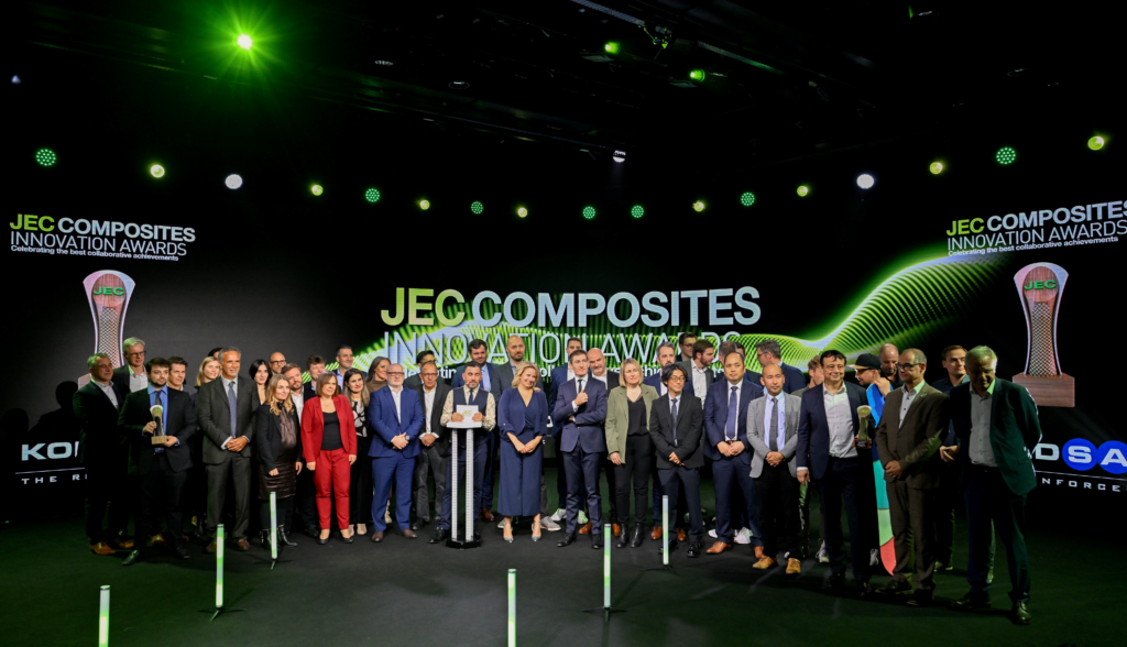 JEC Composites Innovation Awards 2024 Winners on the awards ceremony of JEC Composites Innovation Awards 2024.