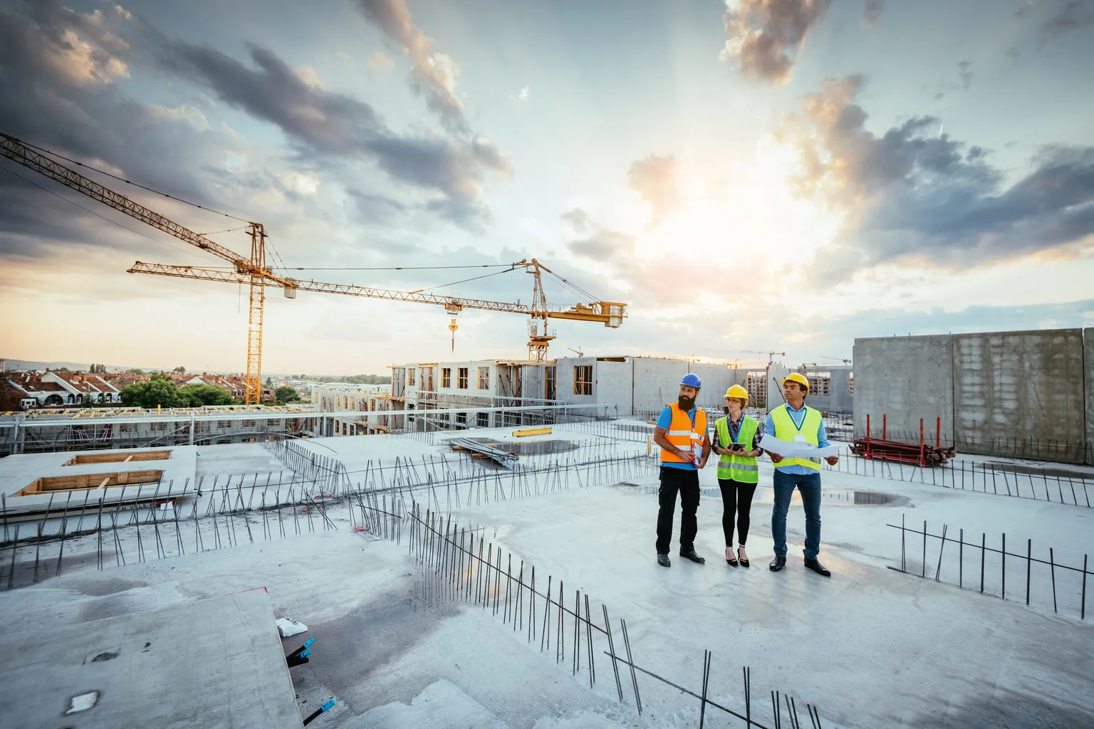 Engineers are checking requirements on site