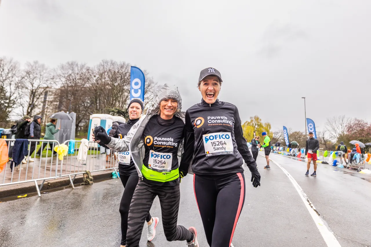 Colleagues on Sofico Ghent Marathon.