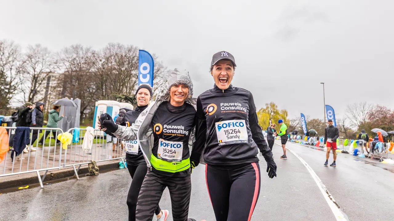 Colleagues on Sofico Ghent Marathon.