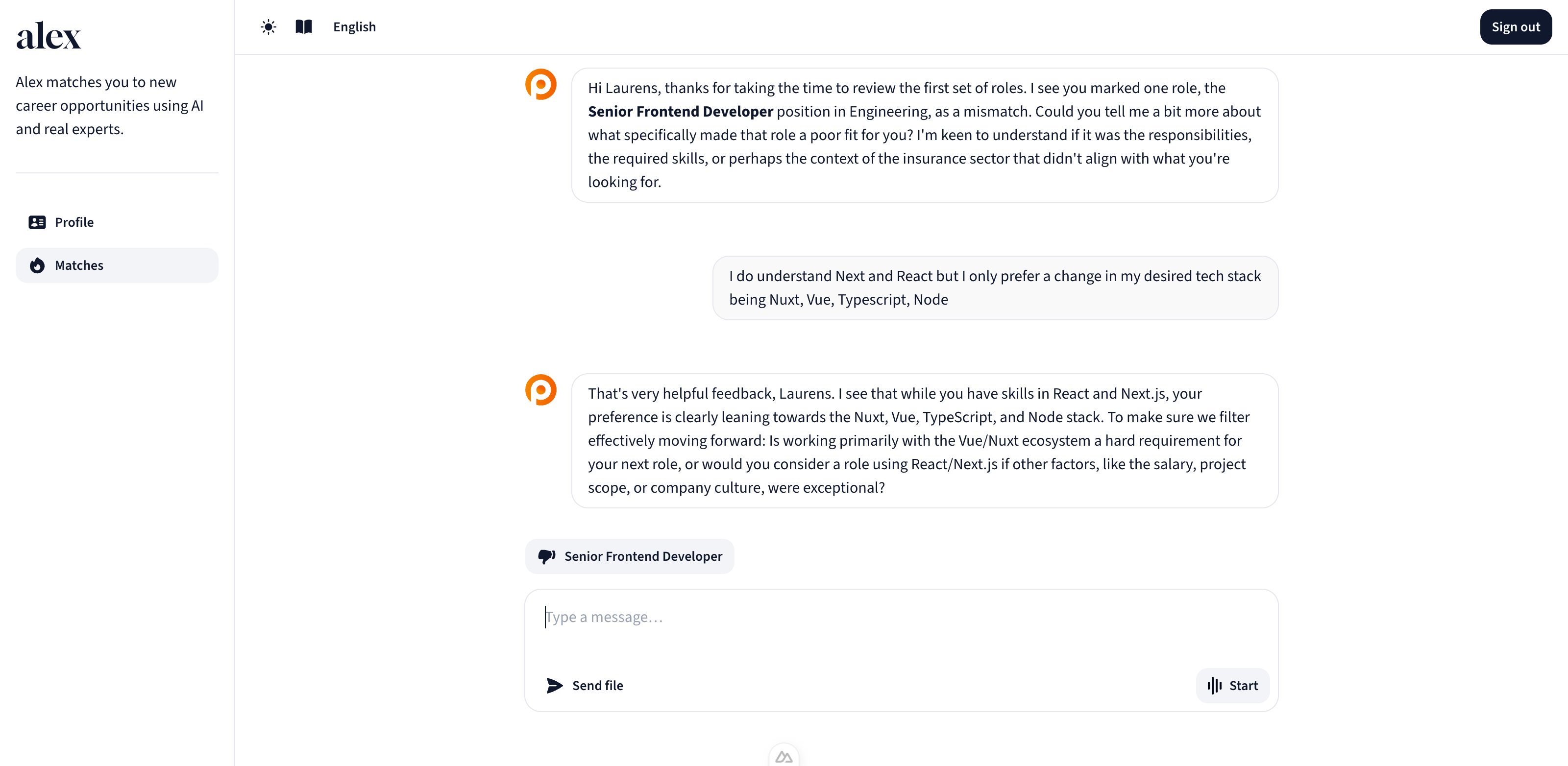 Match, mismatch and skip feedback