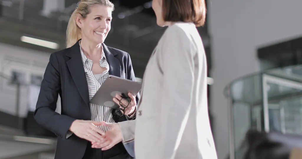 Medical Sales Representative visits client.