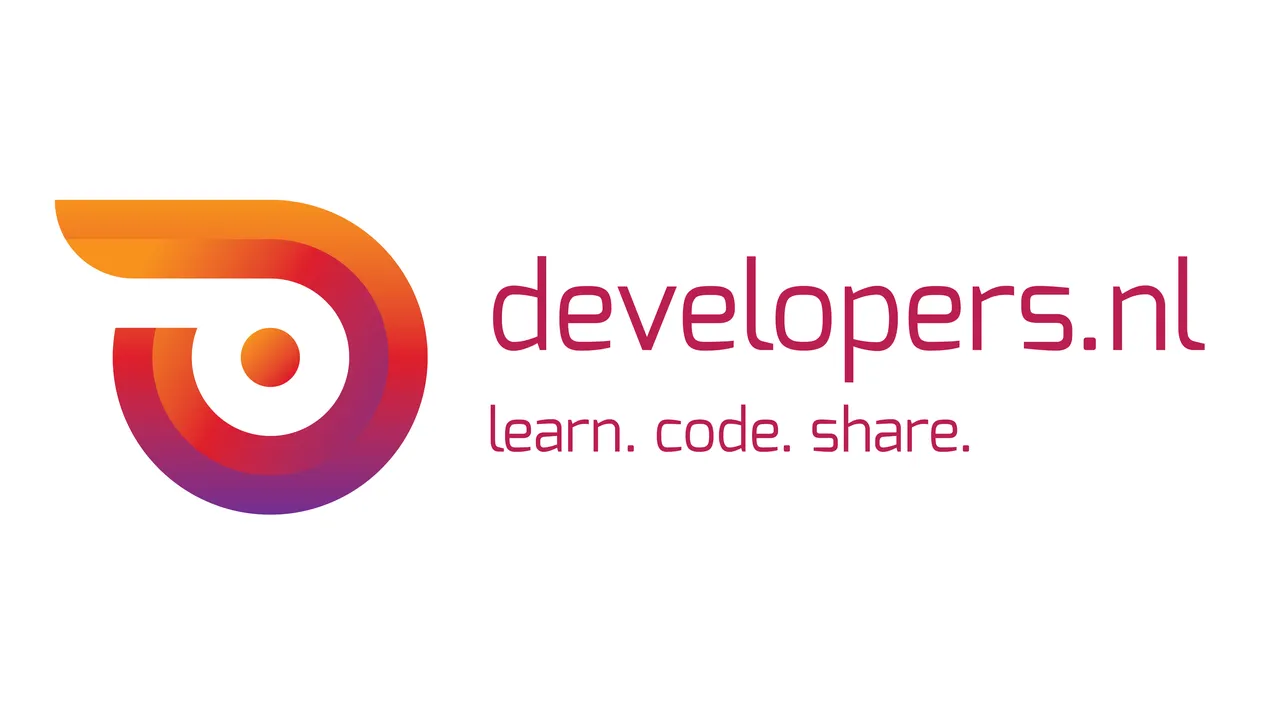 Developers.nl logo op een witte achtergrond