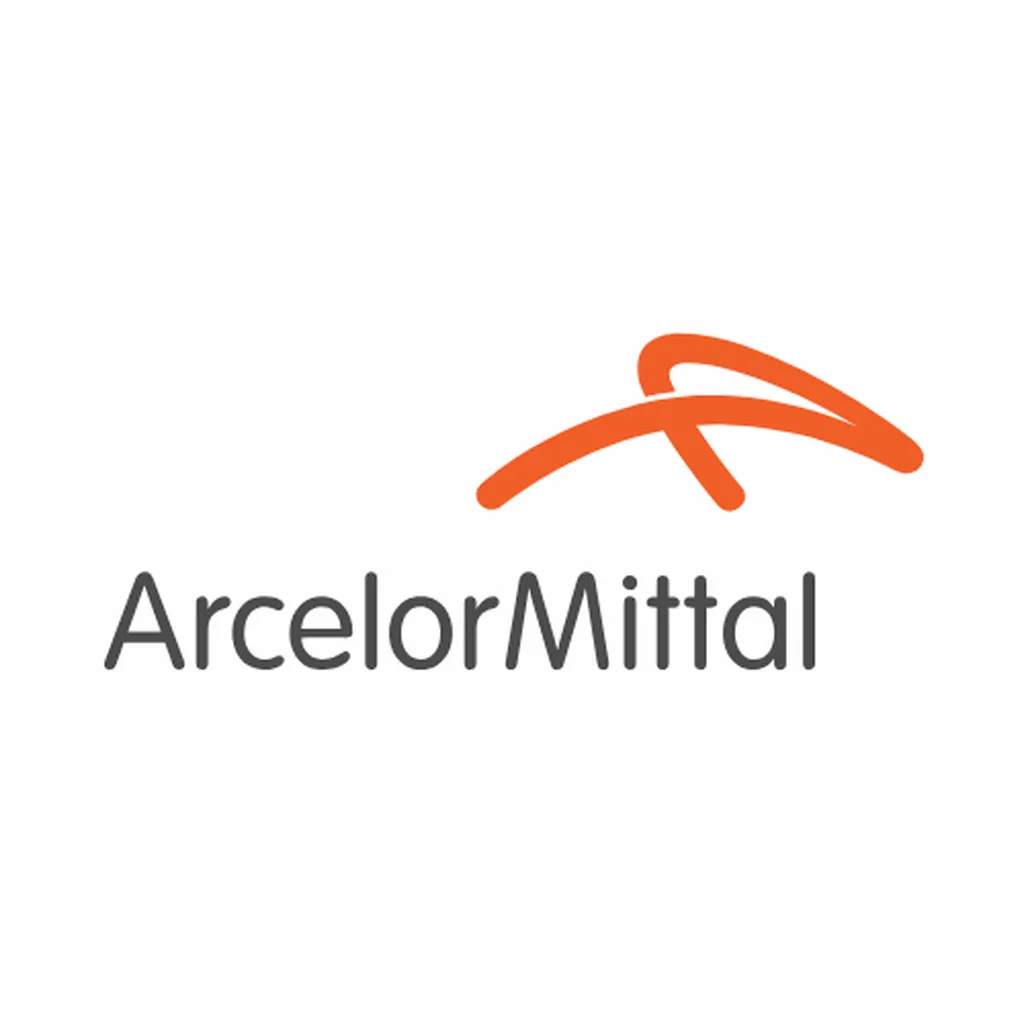 ArcelorMittal logo on white background