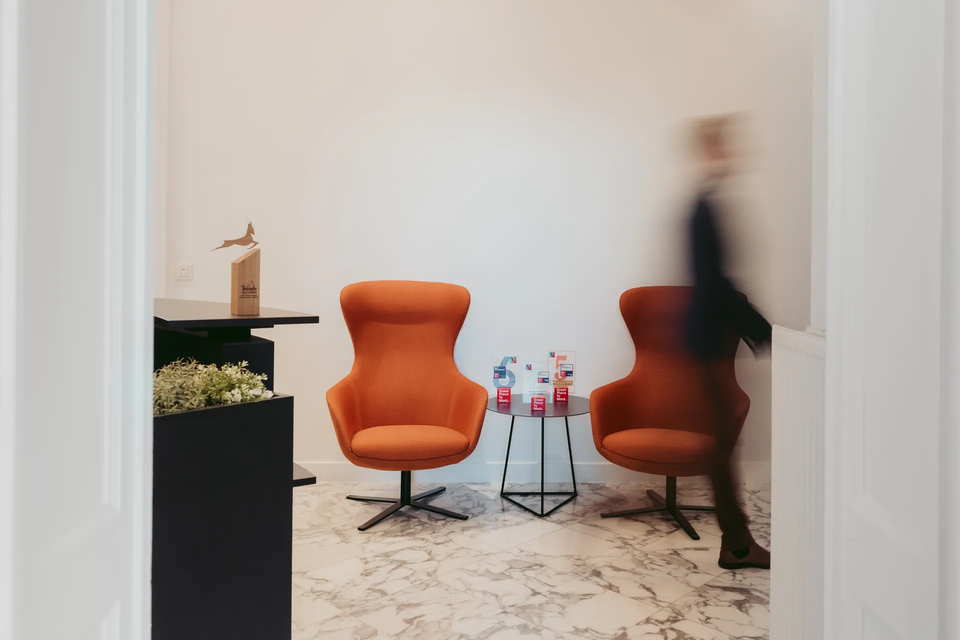 Pauwels consulting office with Great Place to Work logo's.
